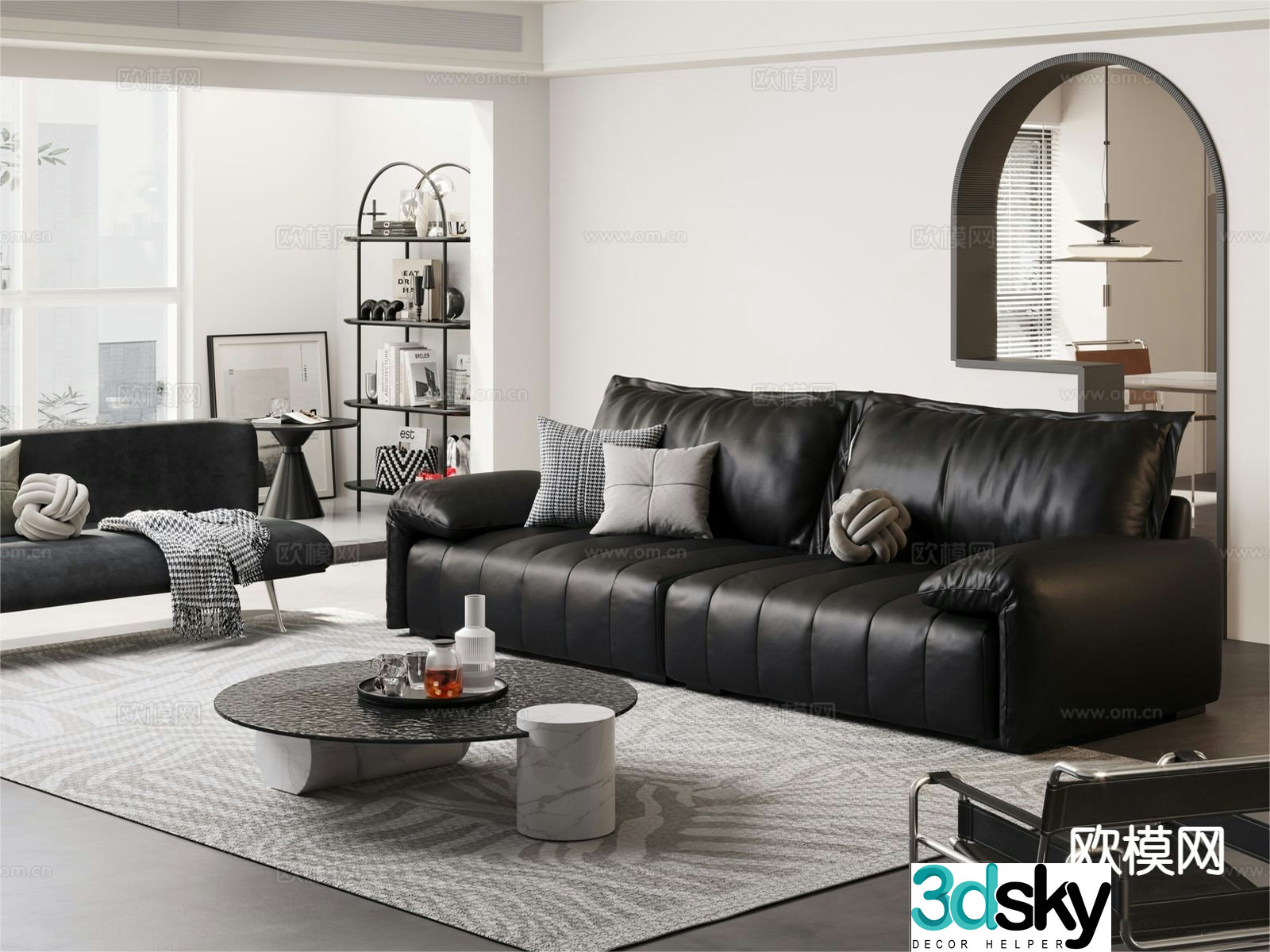Modern sectional sofa 3d model