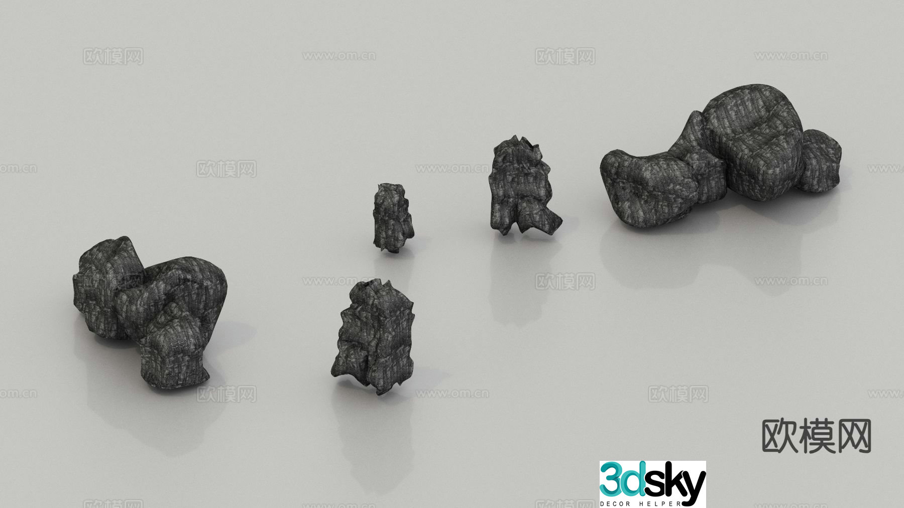 stone rock stone 3d model