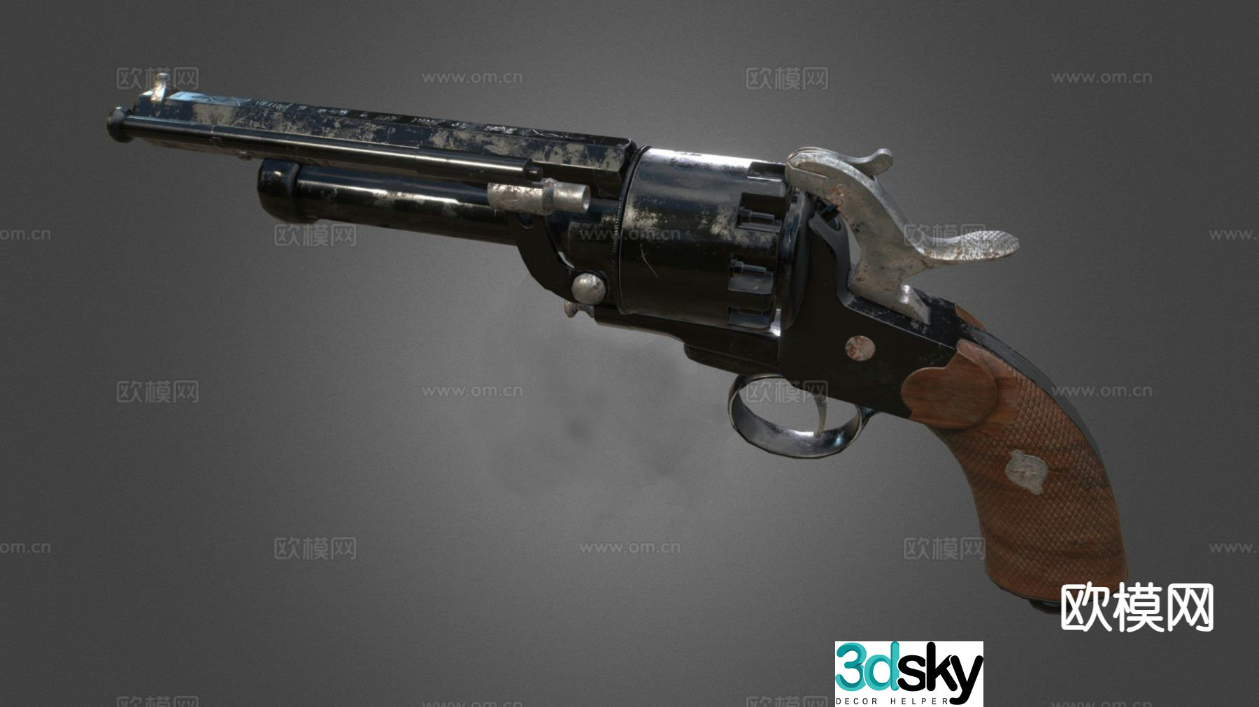 pistol firearm firearm weapon 3d model