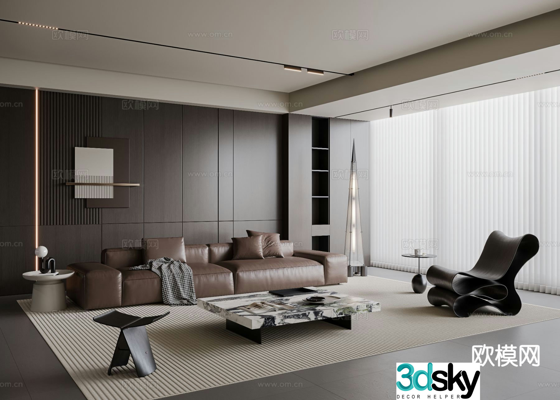 Italian living room 3d model