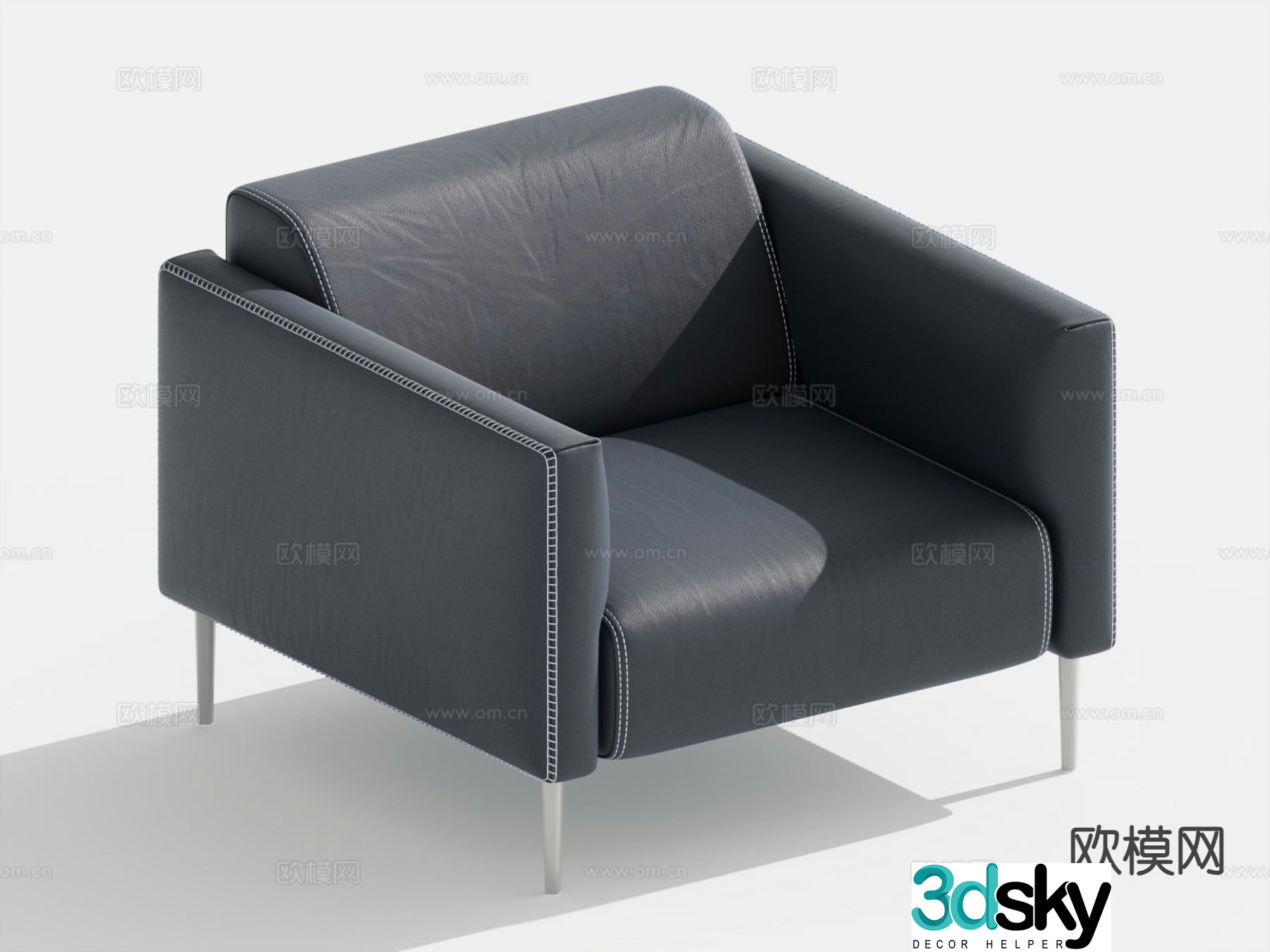 Modern sofa stool single sofa 3d model