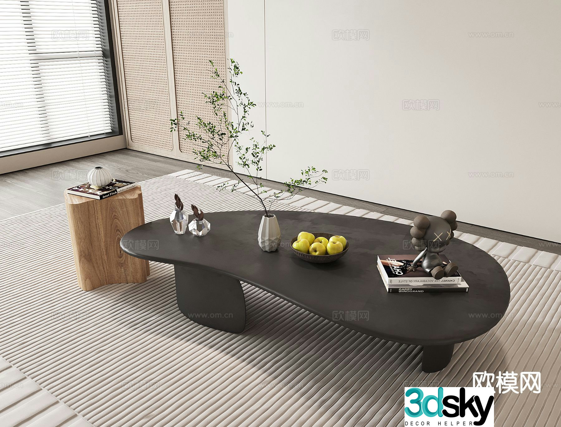 Wabi-sabi coffee table 3d model