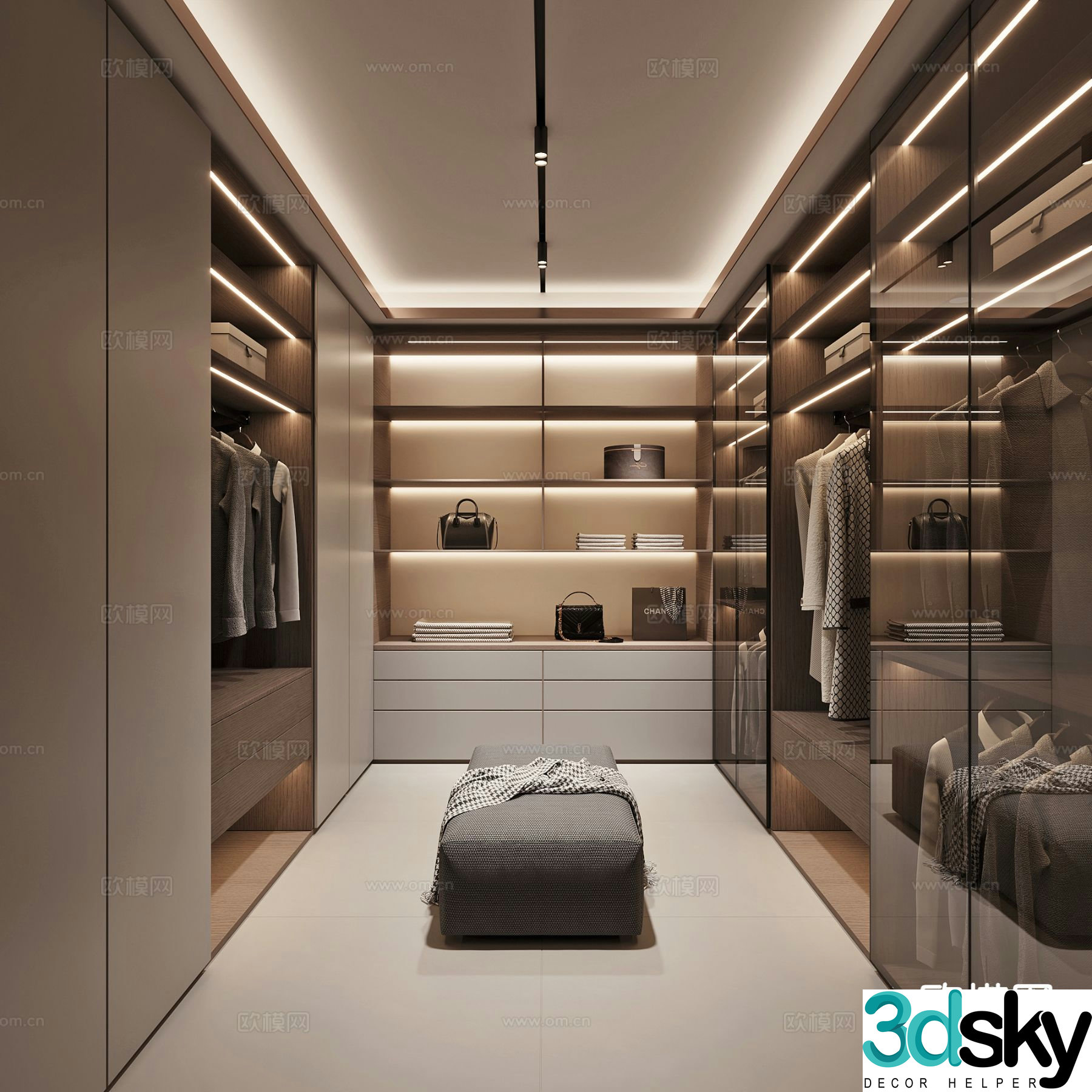 Modern cloakroom 3d model