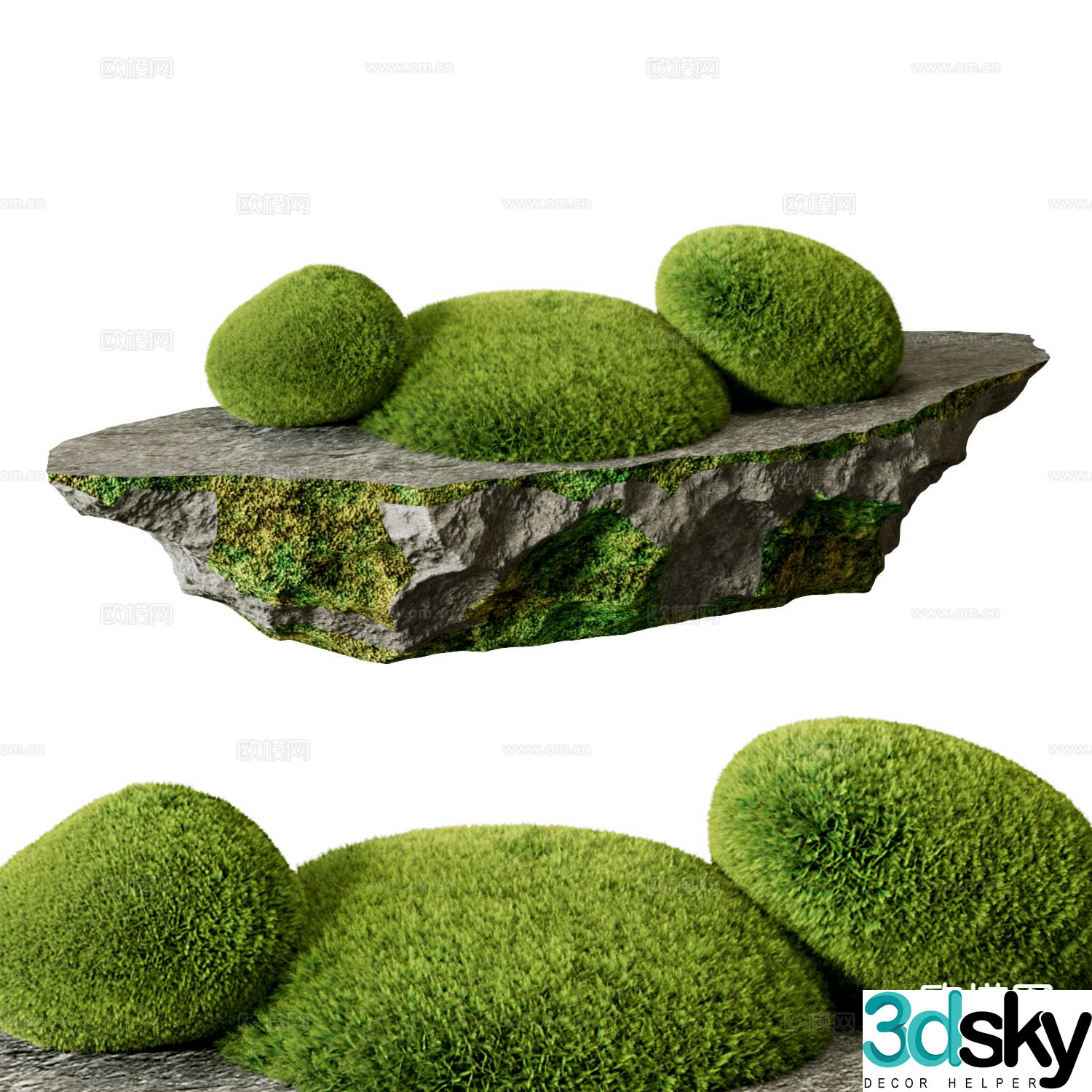 Landscape sketch moss landscaping 3D model