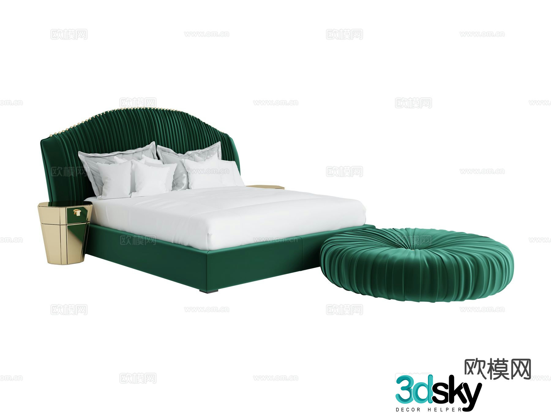 roberto cavalli Sharpei double bed 3d model
