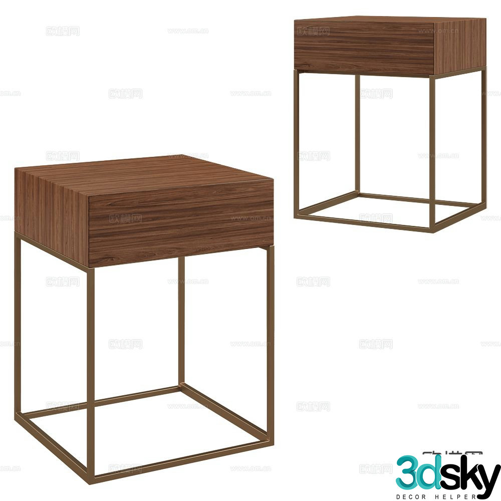 Porada bedside table 3d model
