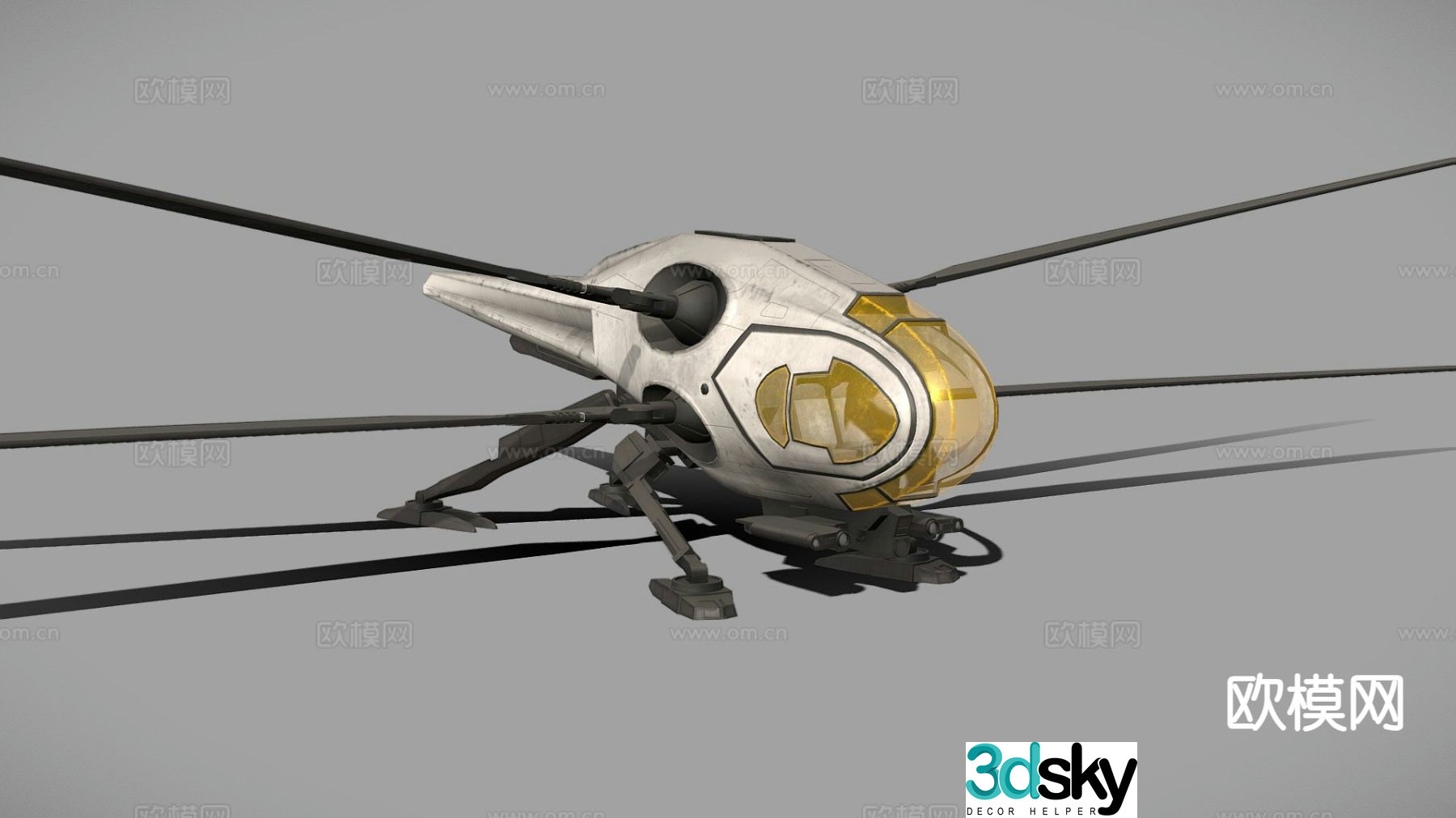 dune bird wing aircraft engine 3d model