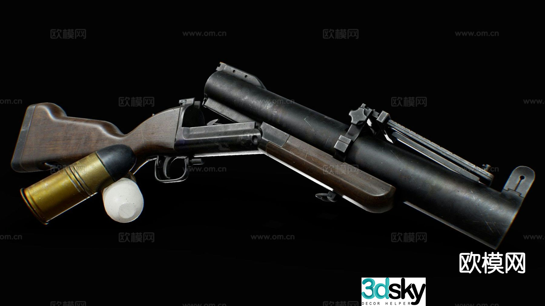 pistol firearm firearm weapon 3d model
