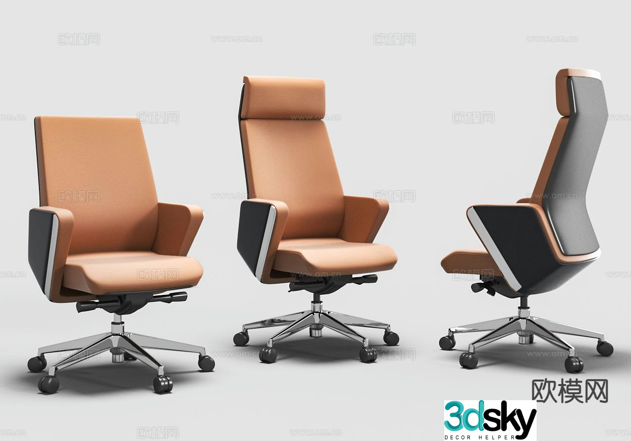 Modern office chair boss chair 3d model