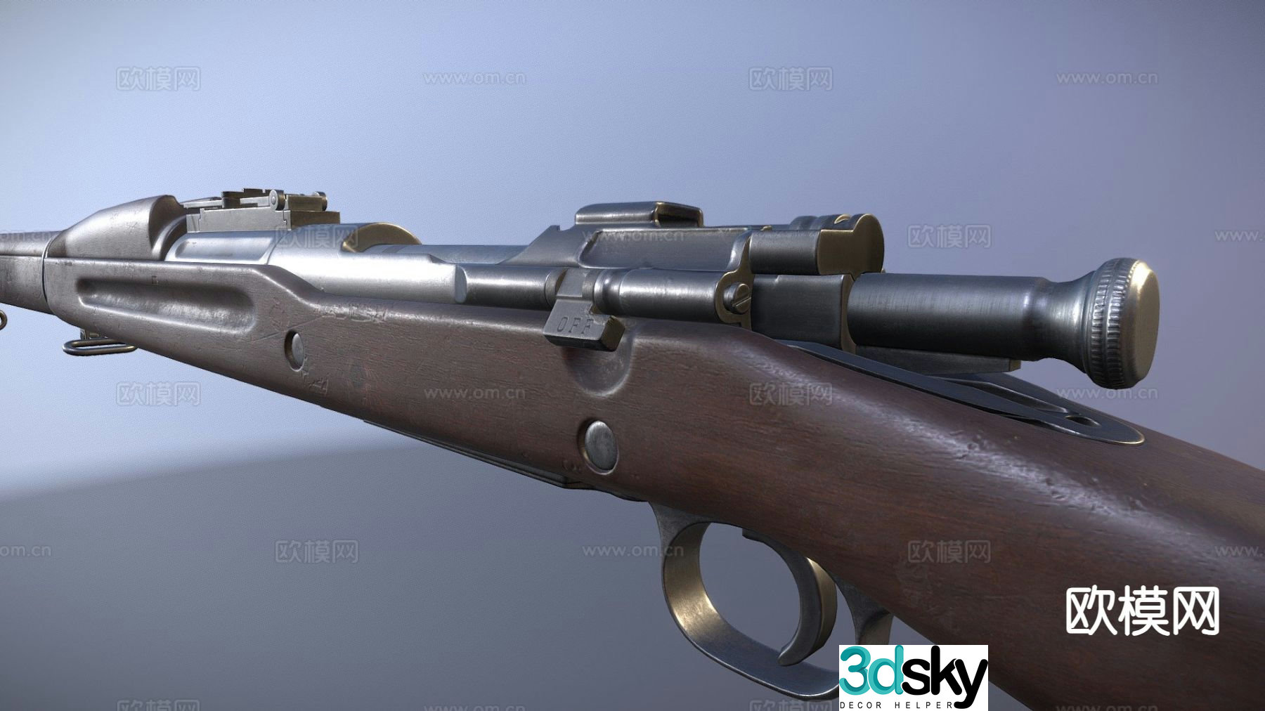 M1903A3 rifle gun firearm weapon 3d model
