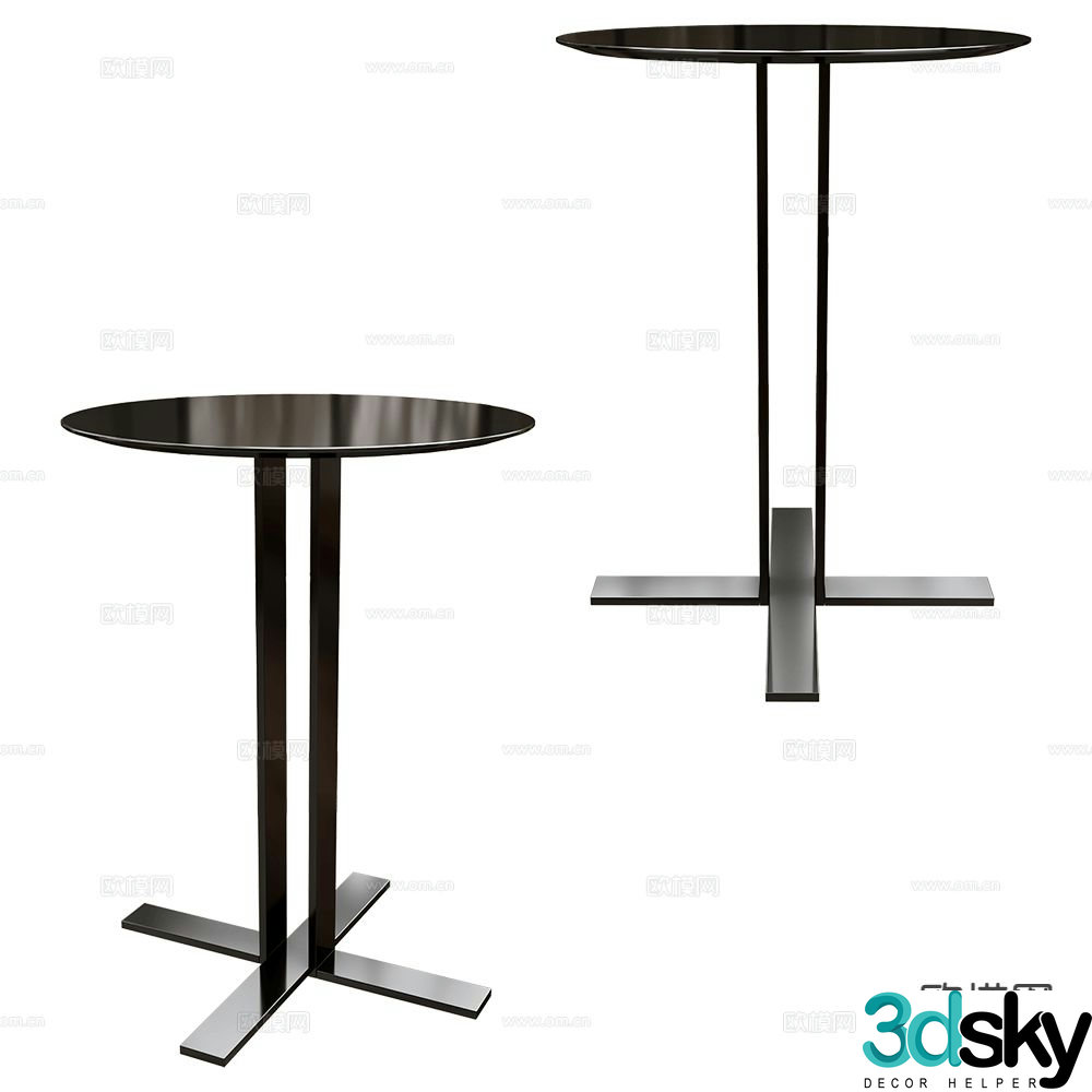 Saba modern side table corner table round table 3d model