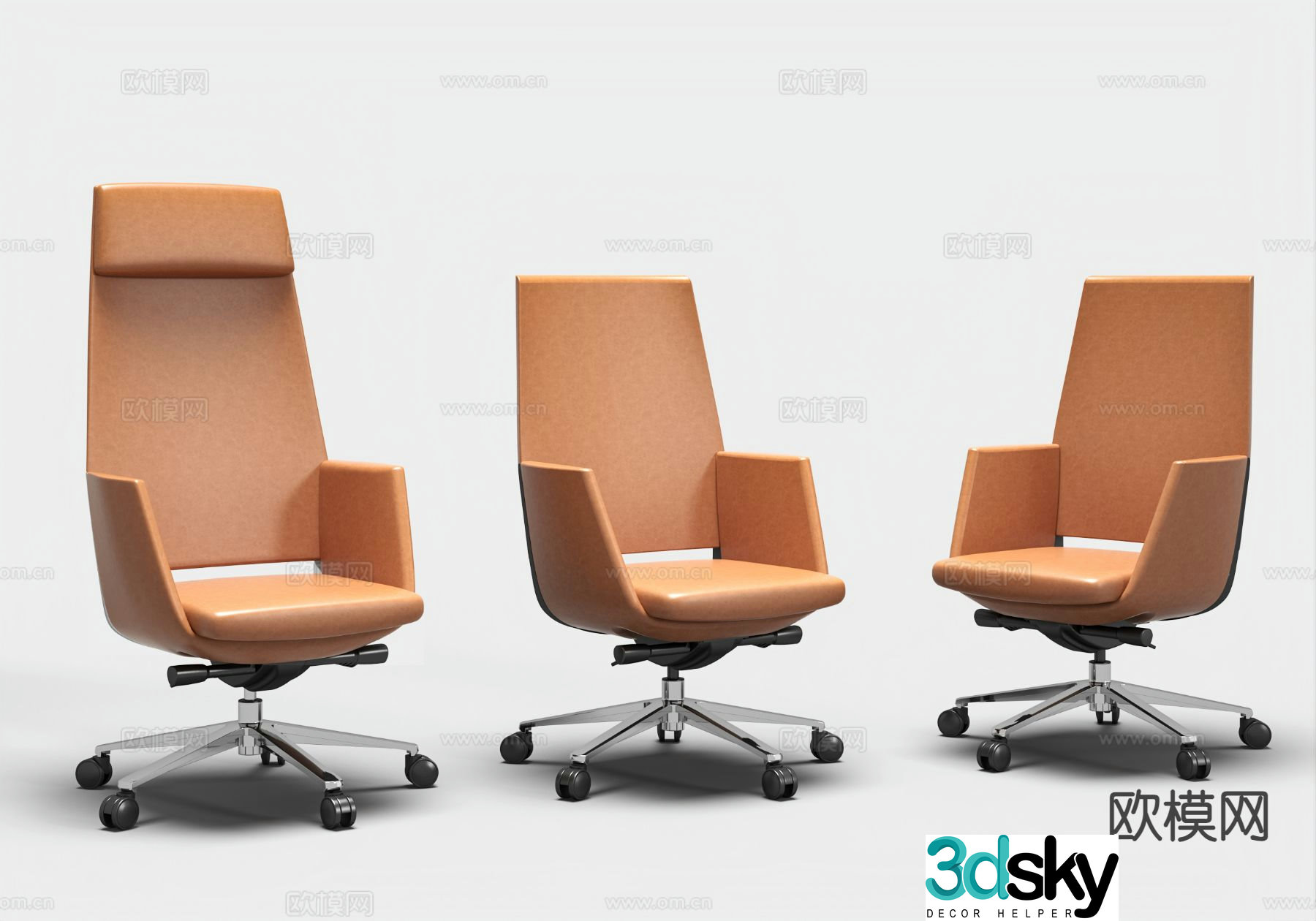 Modern office chair boss chair 3d model