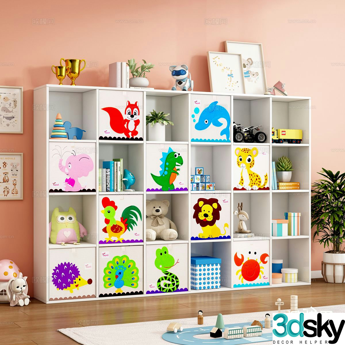 Children’s storage cabinet Children’s bookcase 3D model