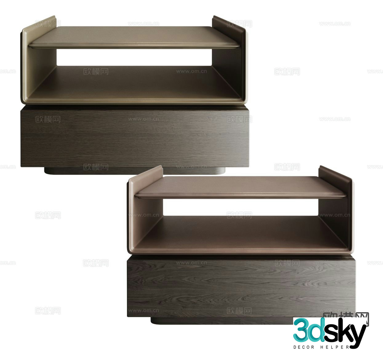 Modern bedside table 3d model
