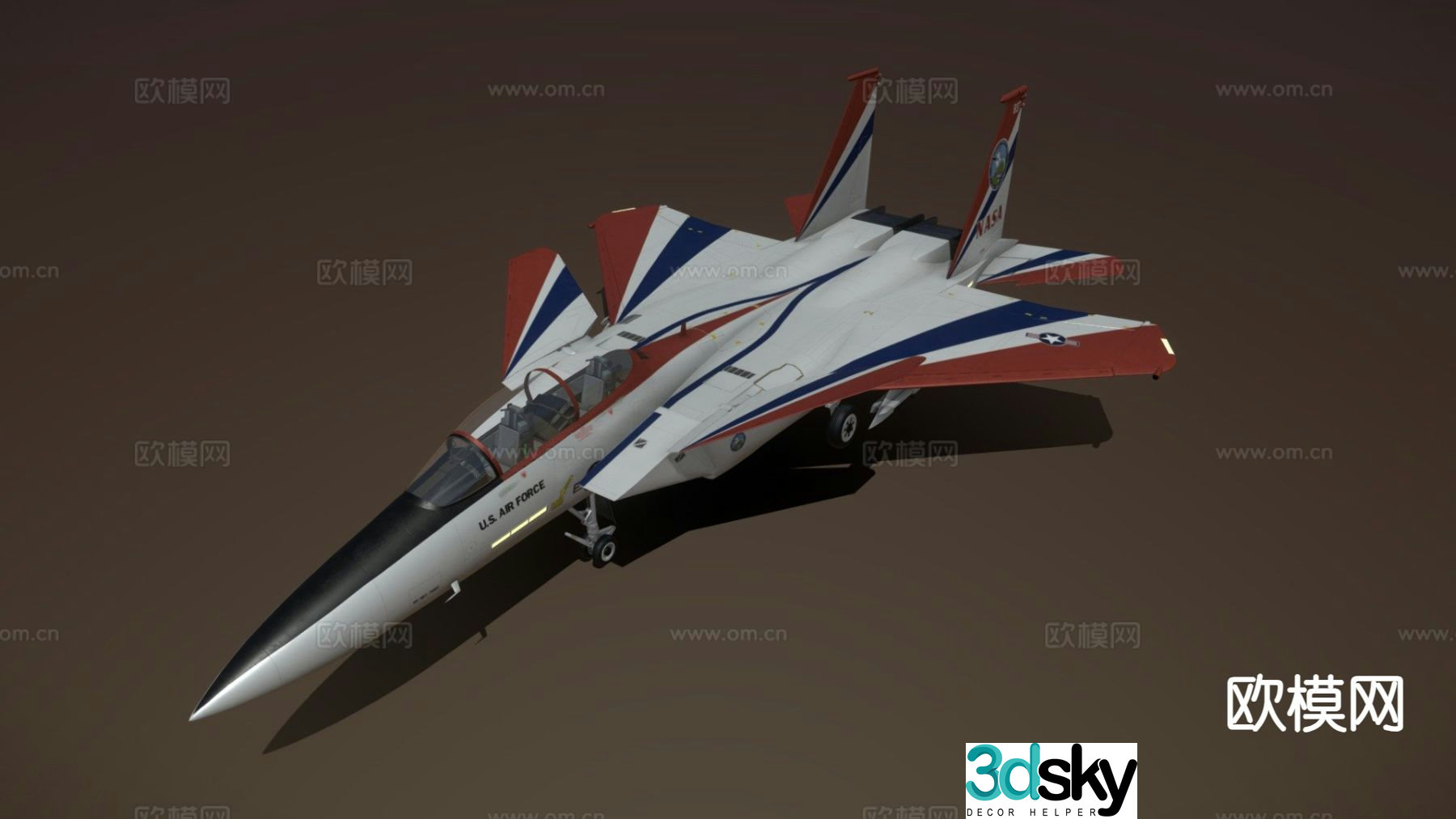 Sci-fi aircraft fighter 3d model