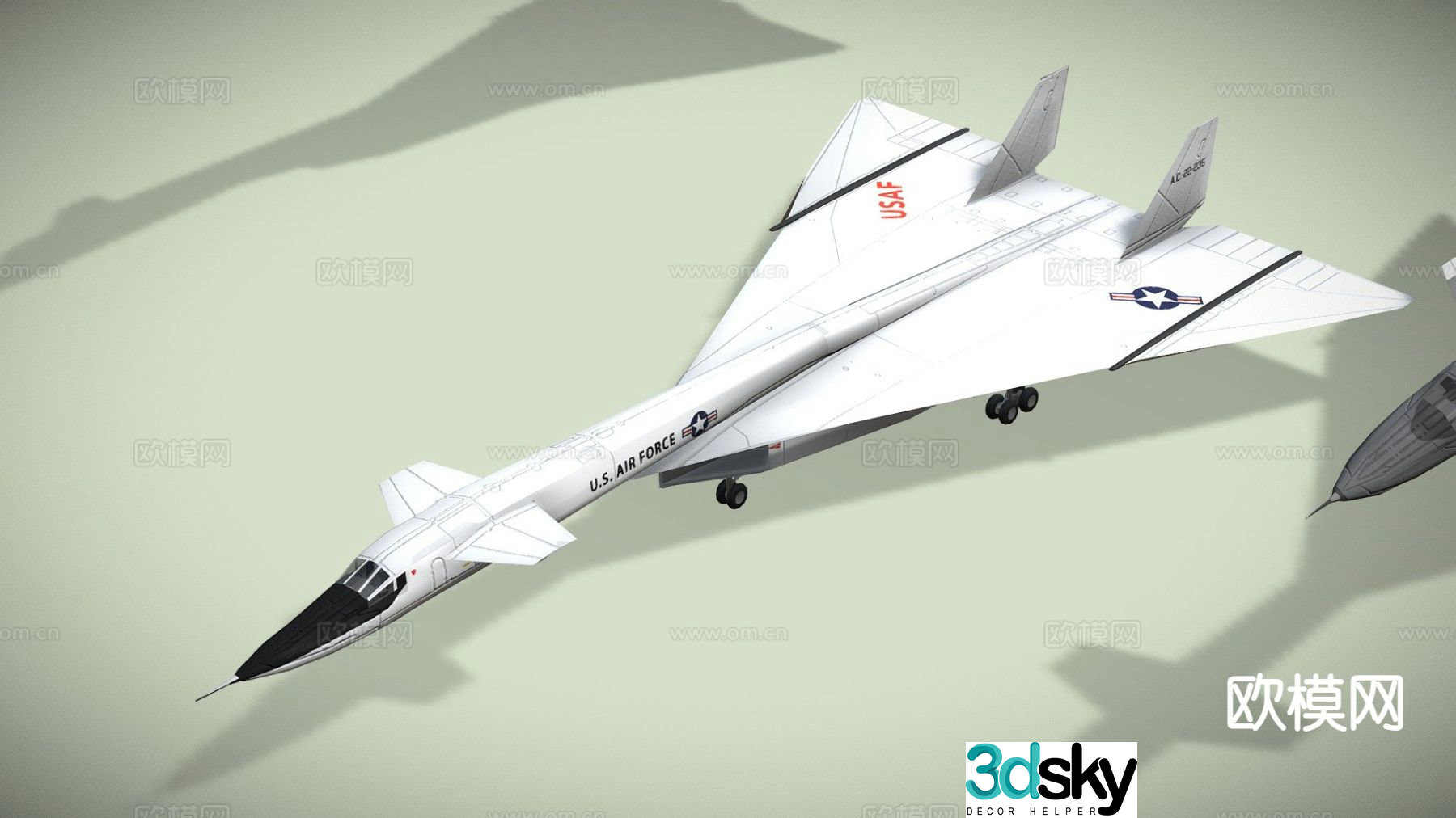 Valkyrie aircraft fighter reconnaissance aircraft 3d model