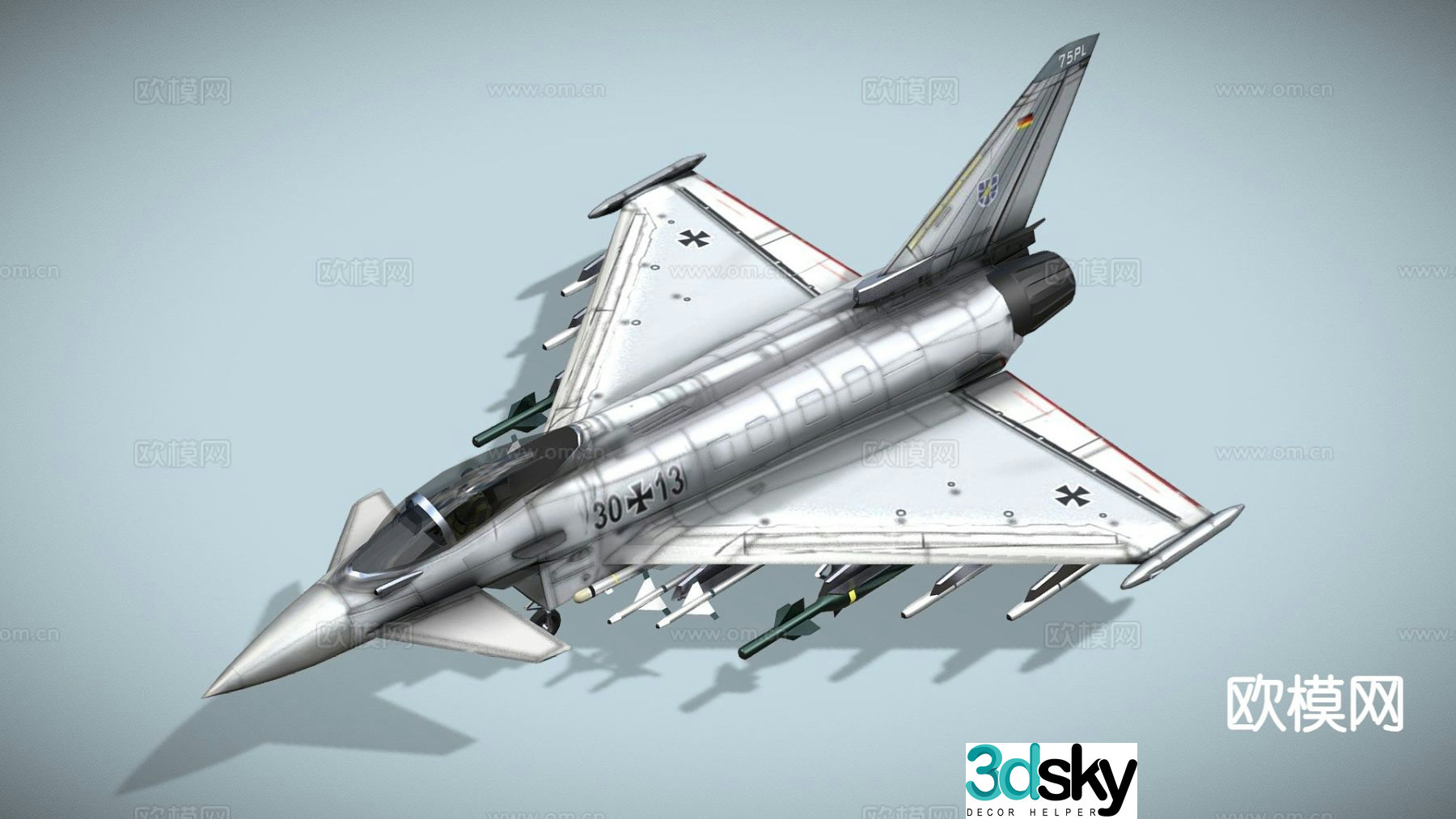 European aircraft fighter reconnaissance aircraft 3d model