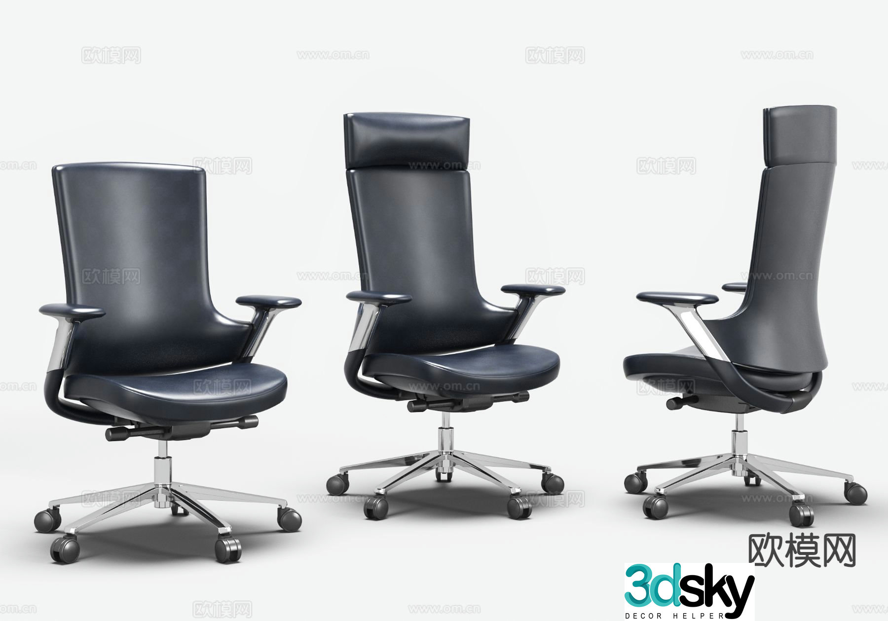 Modern office chair boss chair 3d model