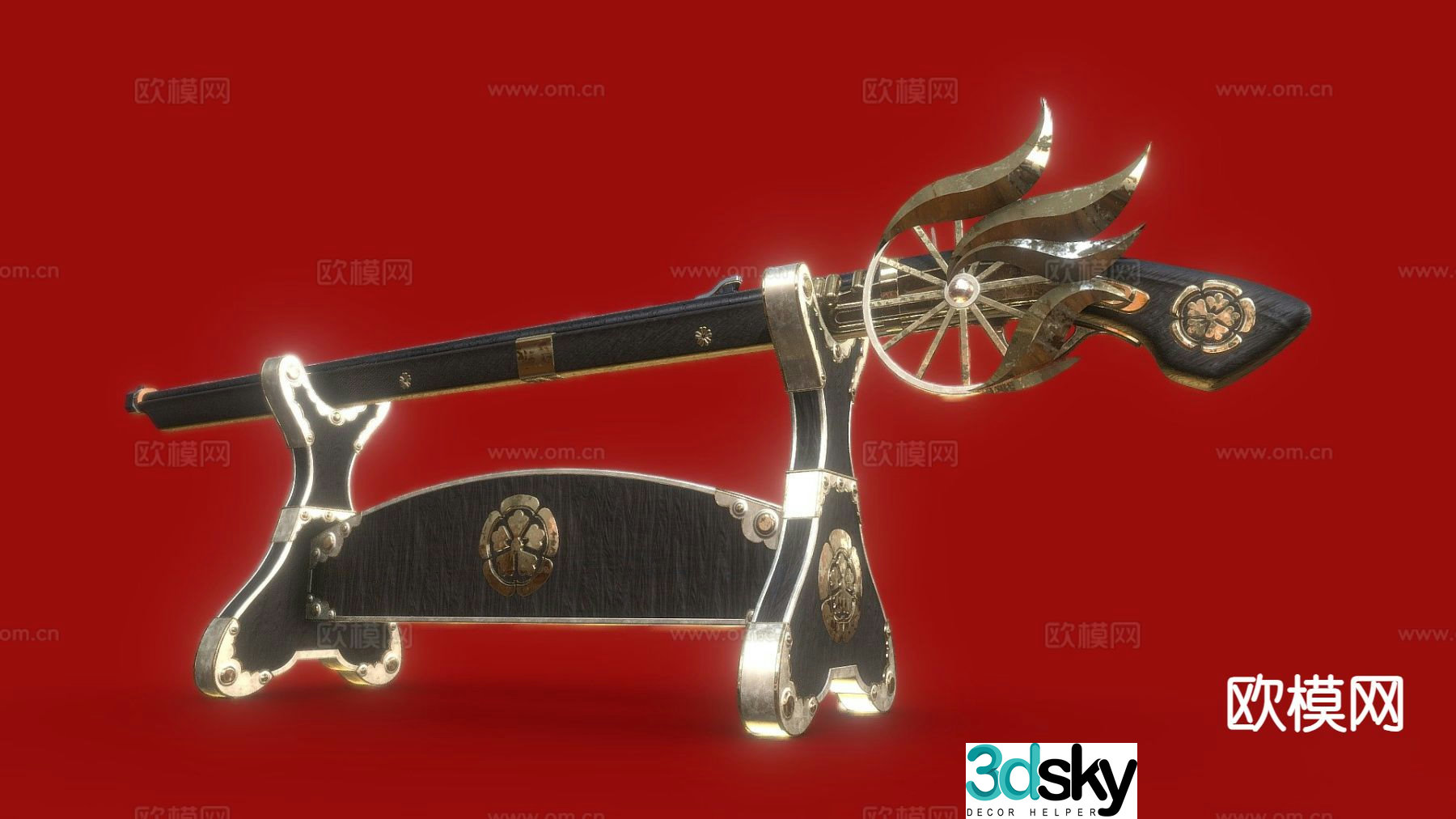 rifle firearm firearm weapon 3d model