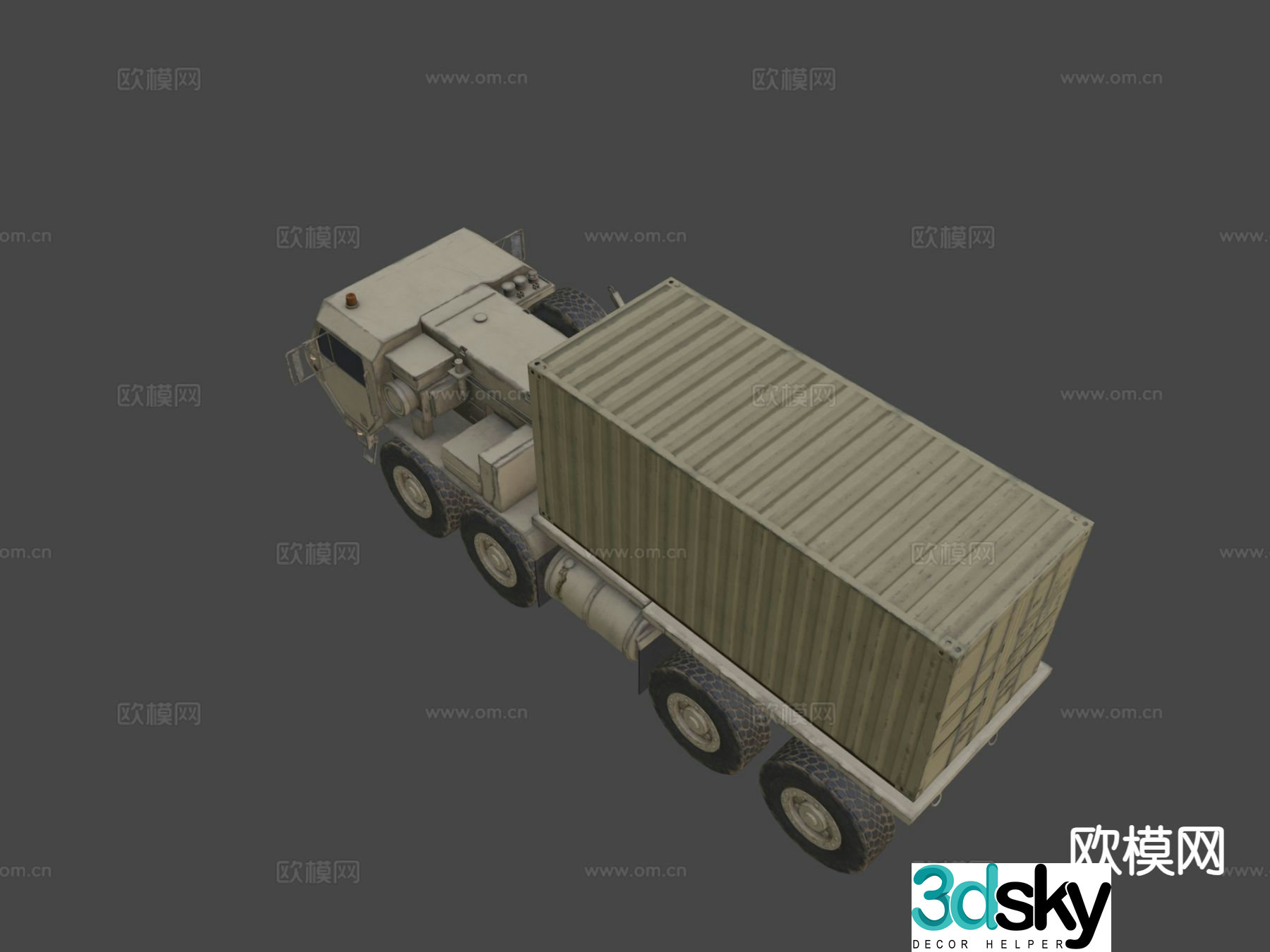 Military truck transport vehicle material vehicle 3d model