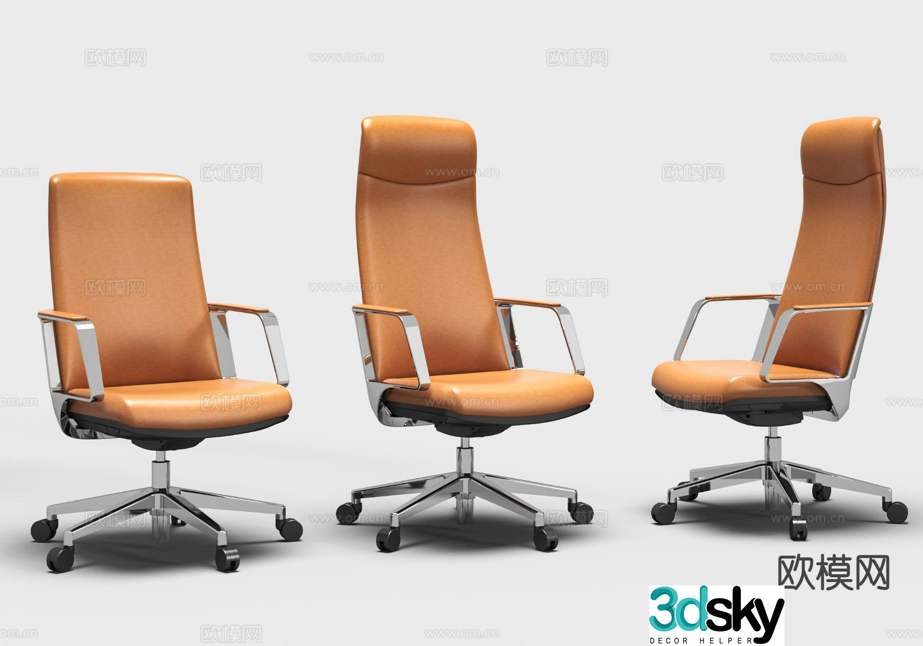 Modern office chair boss chair 3d model