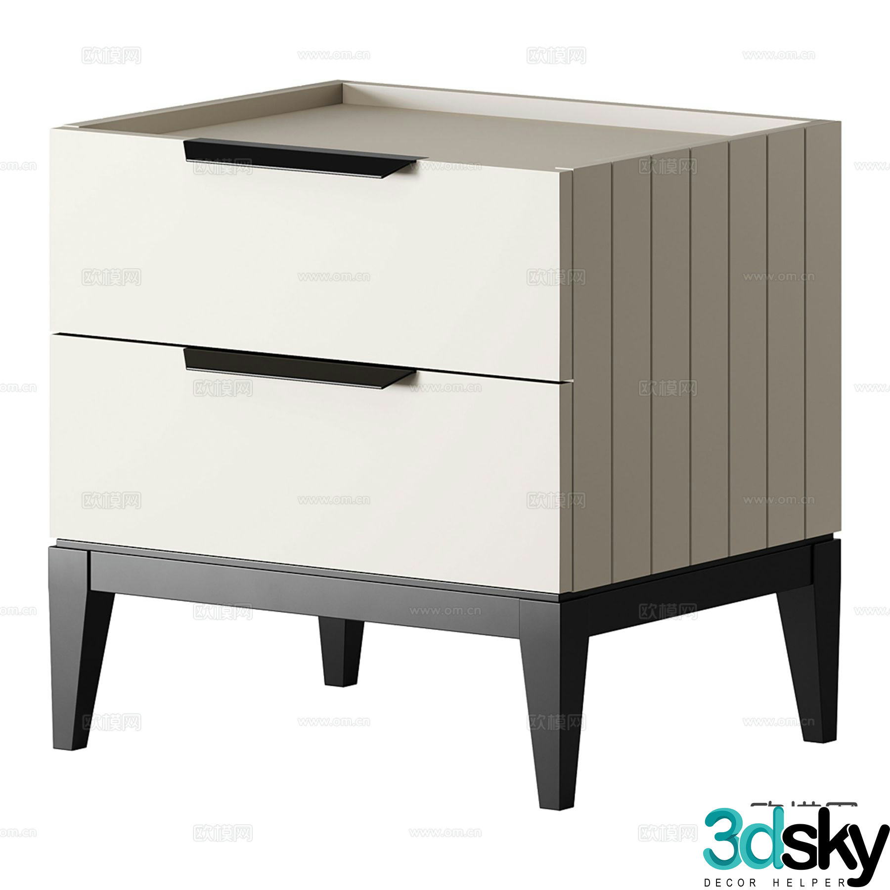 Metropolitan bedside table 3d model