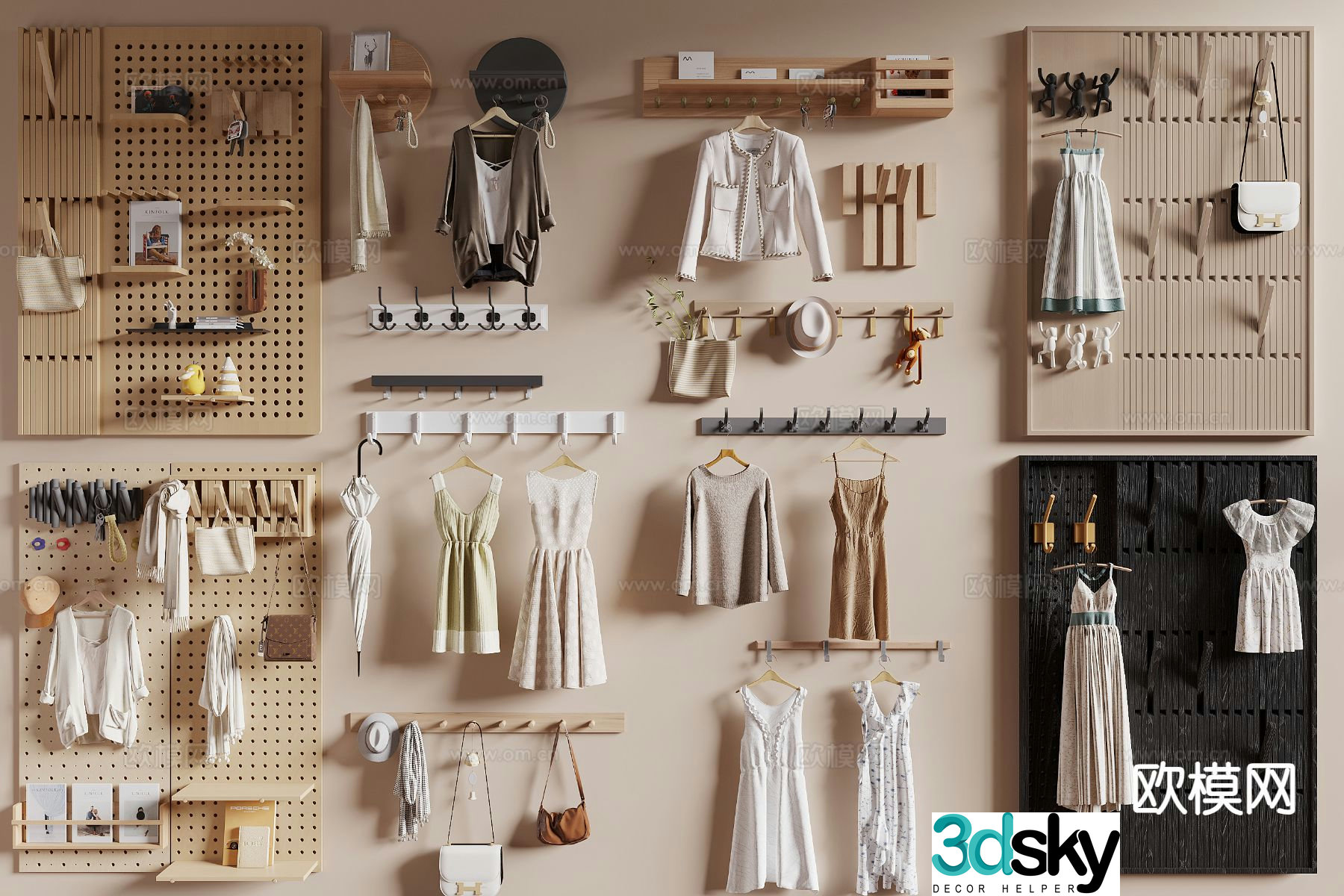 Modern clothes hanger 3d model