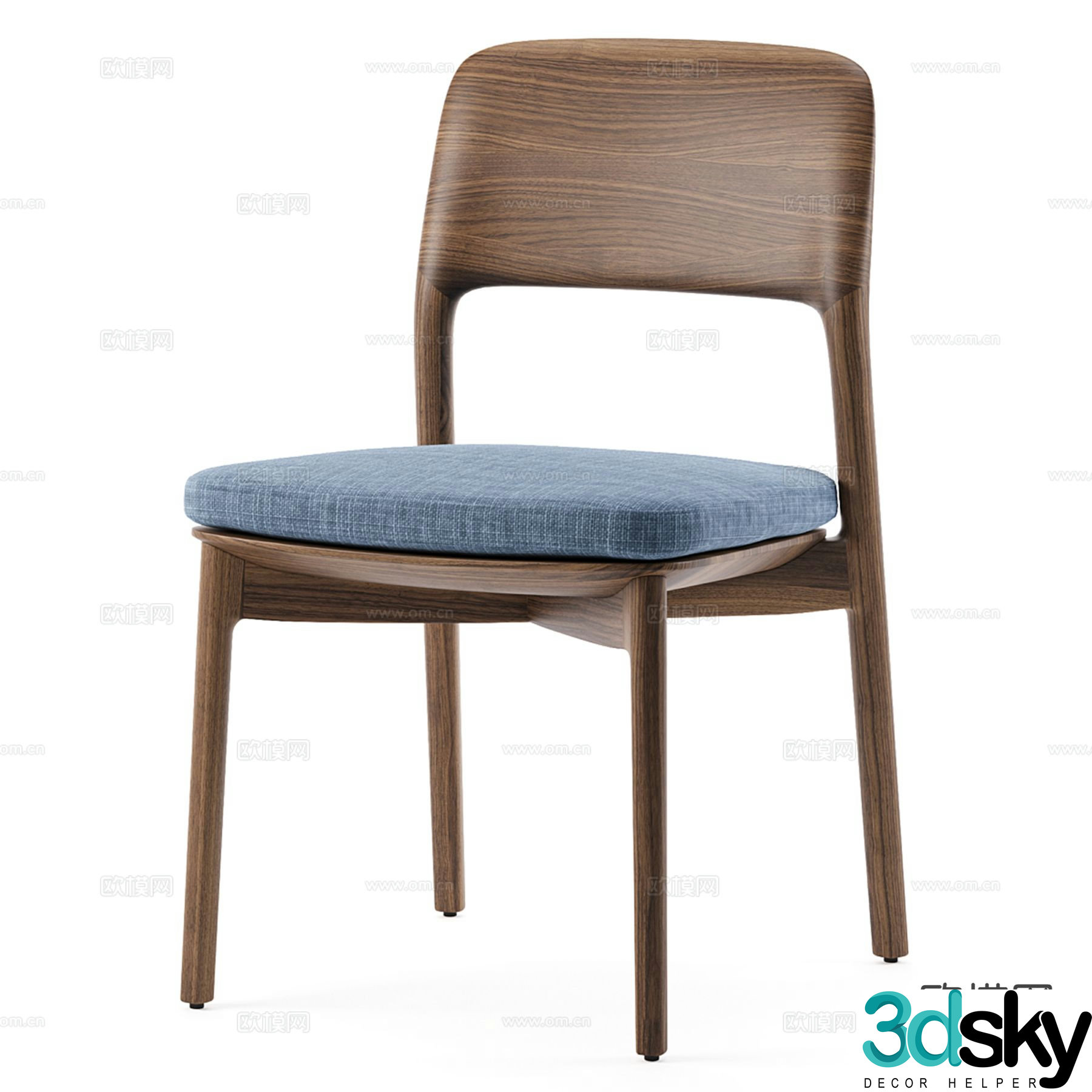 Italian chair dining chair 3d model