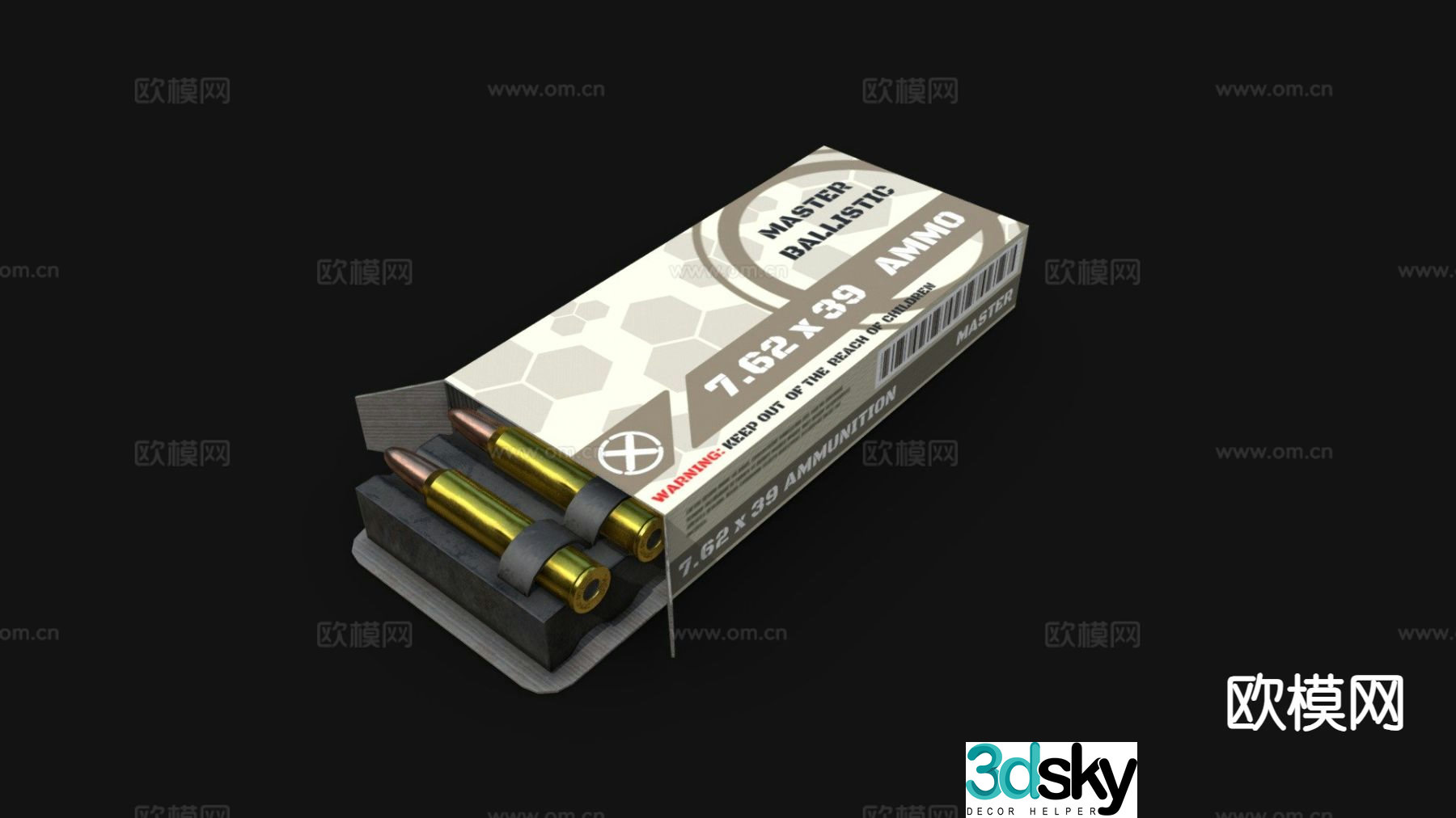 ammunition bullet box 3d model