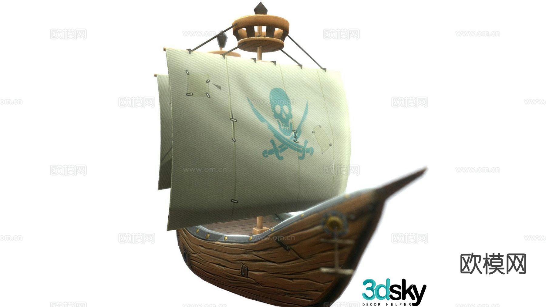 pirate ship 3d model