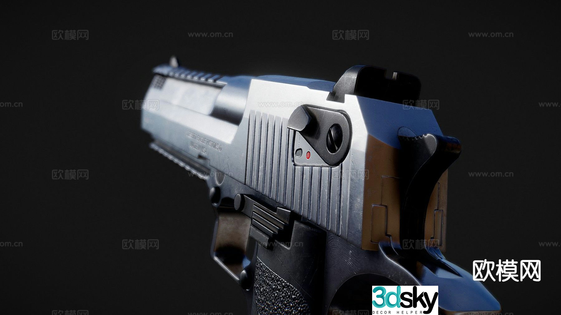 desert eagle pistol 3d model