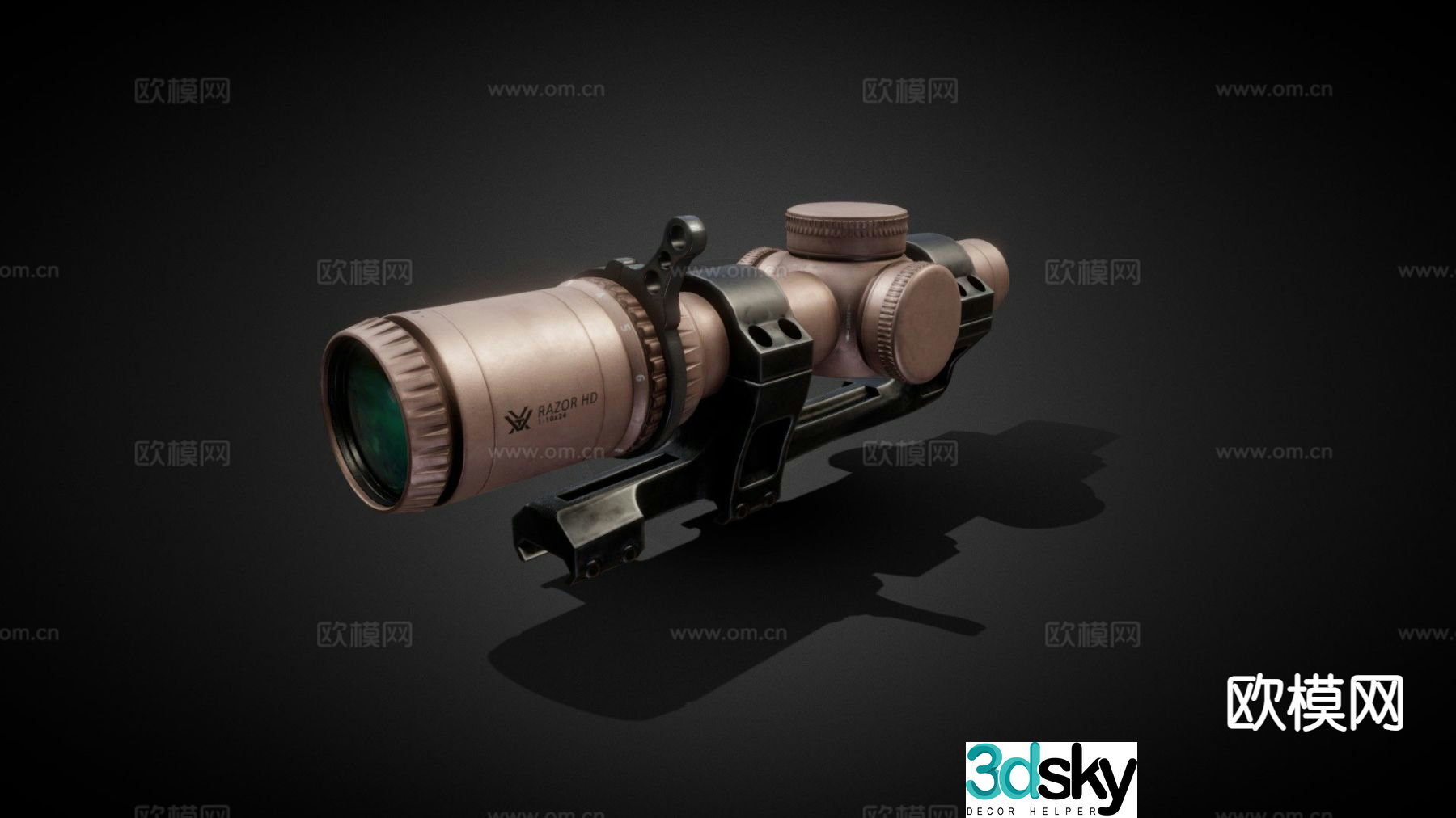 Scope military weapon 3d model