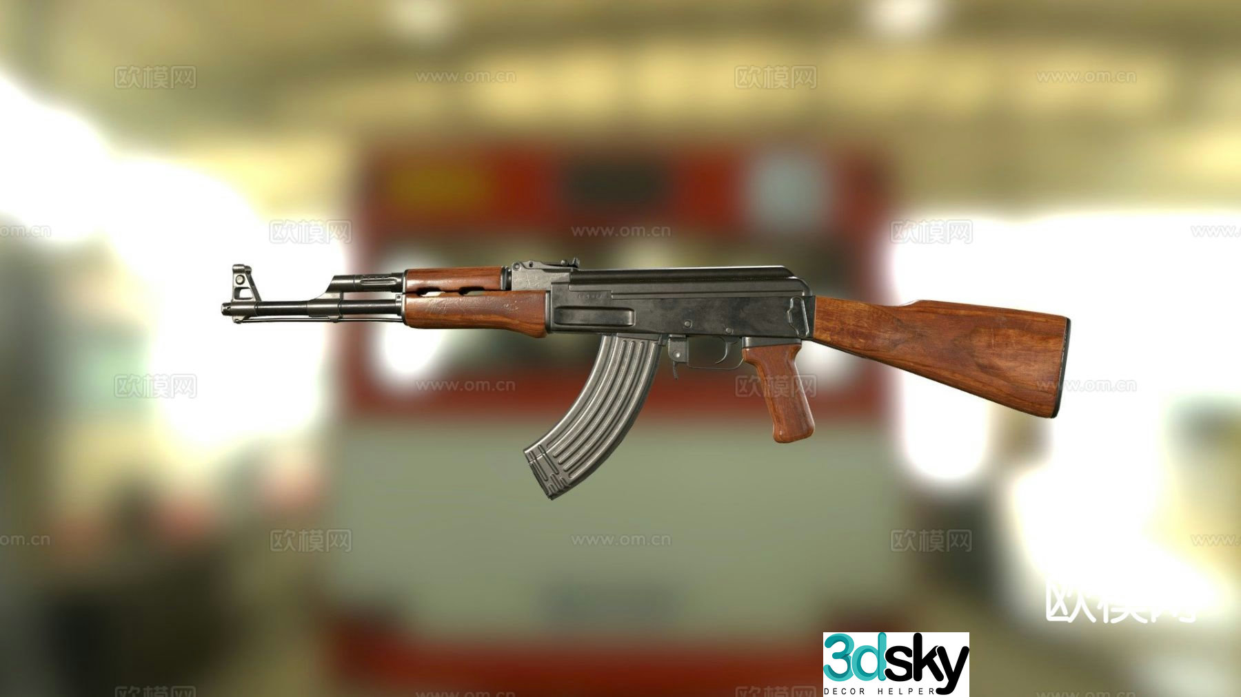 Assault Rifle - AK47 Gun 3d model