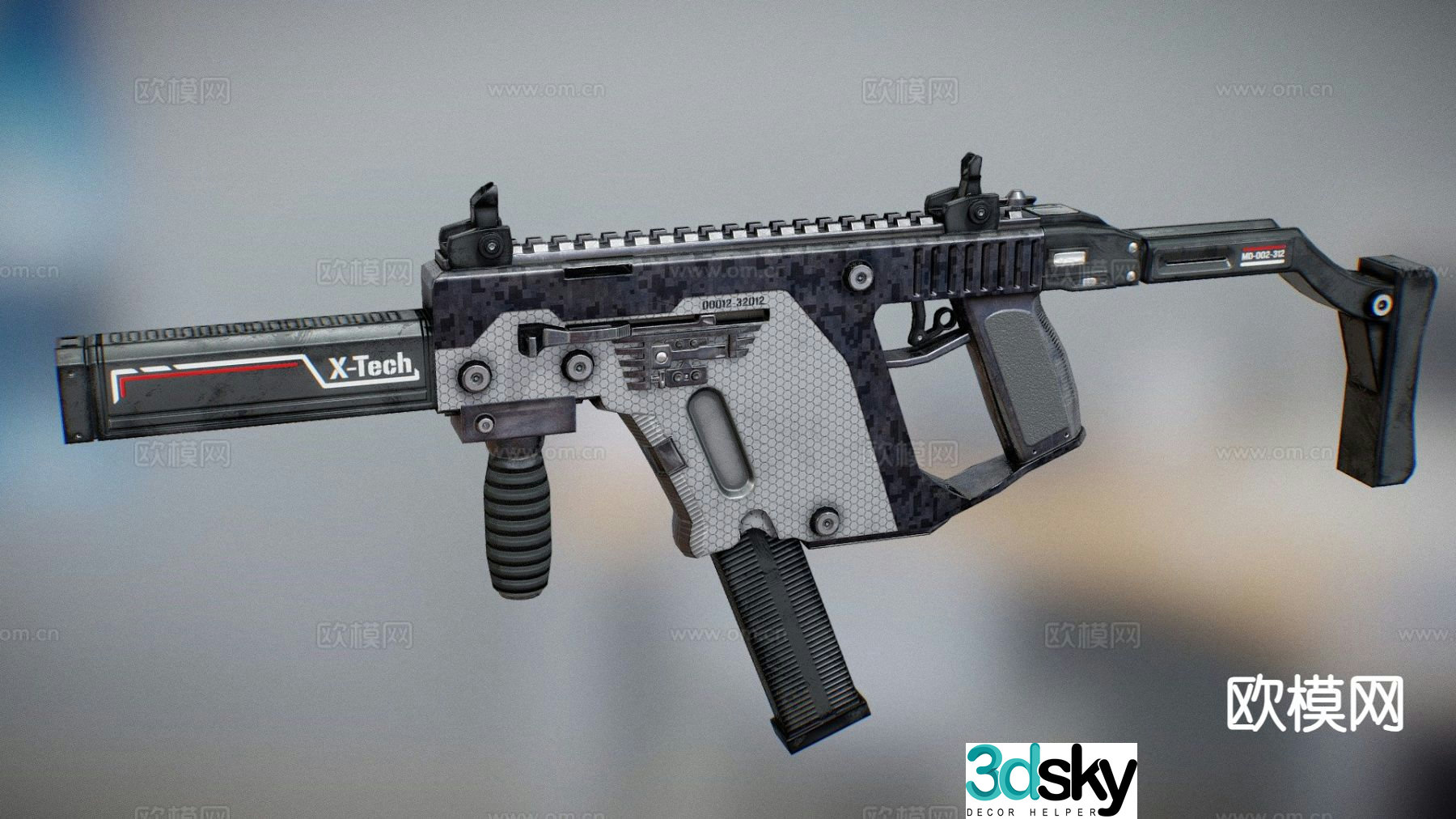 Kriss submachine gun 3d model