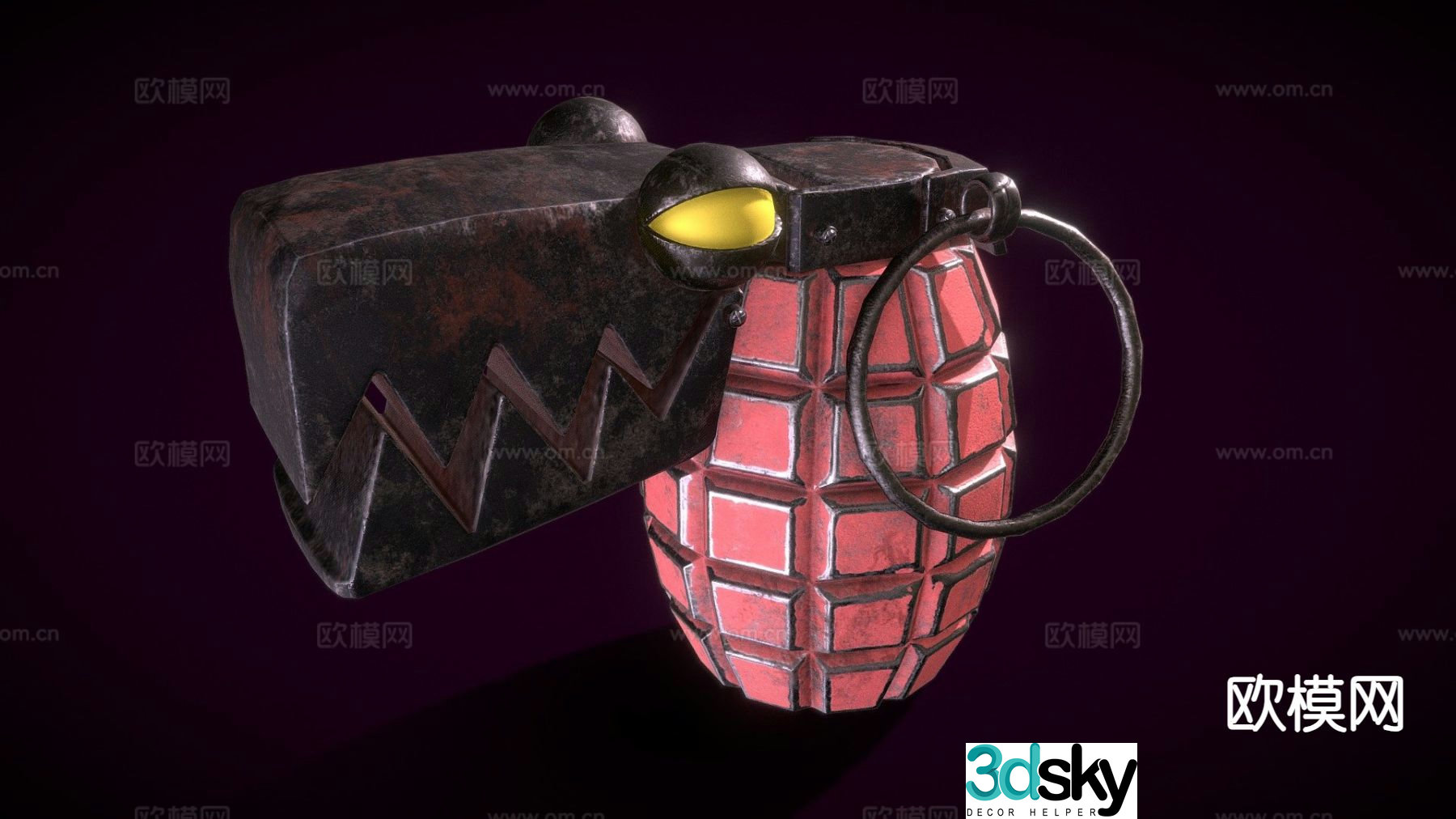 jinx grenade 3d model