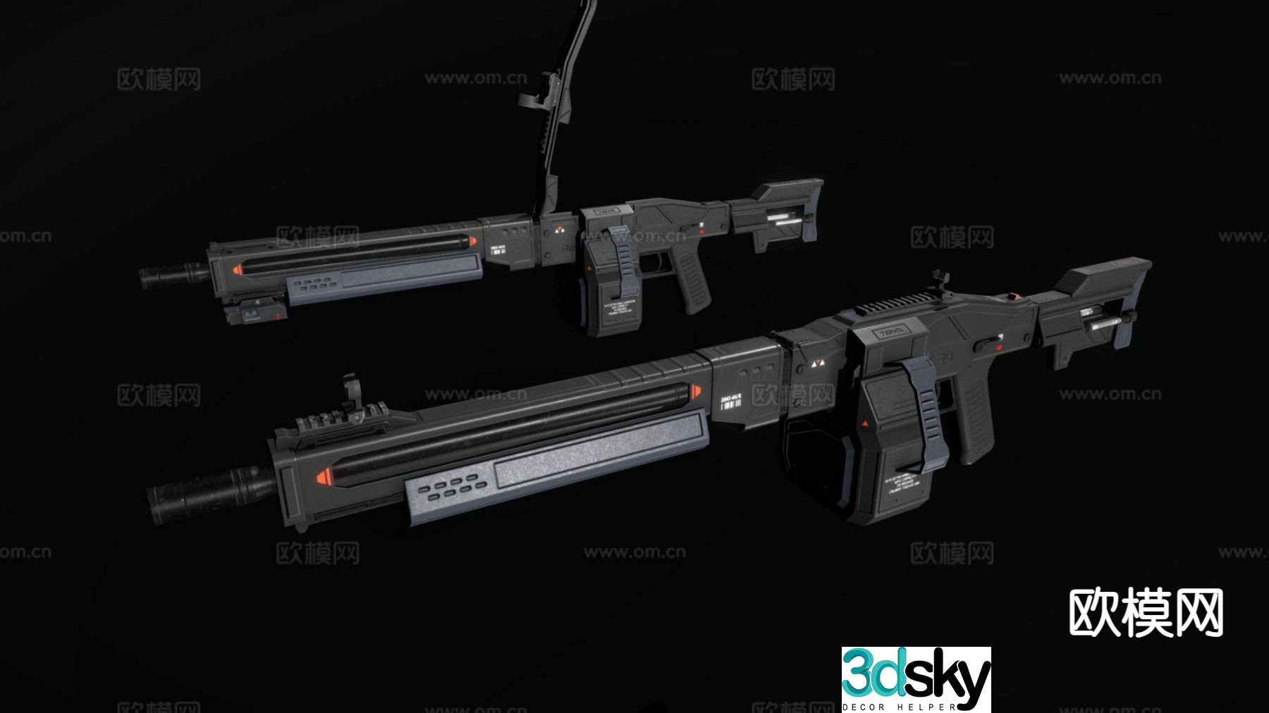FSK34 heavy machine gun 3d model