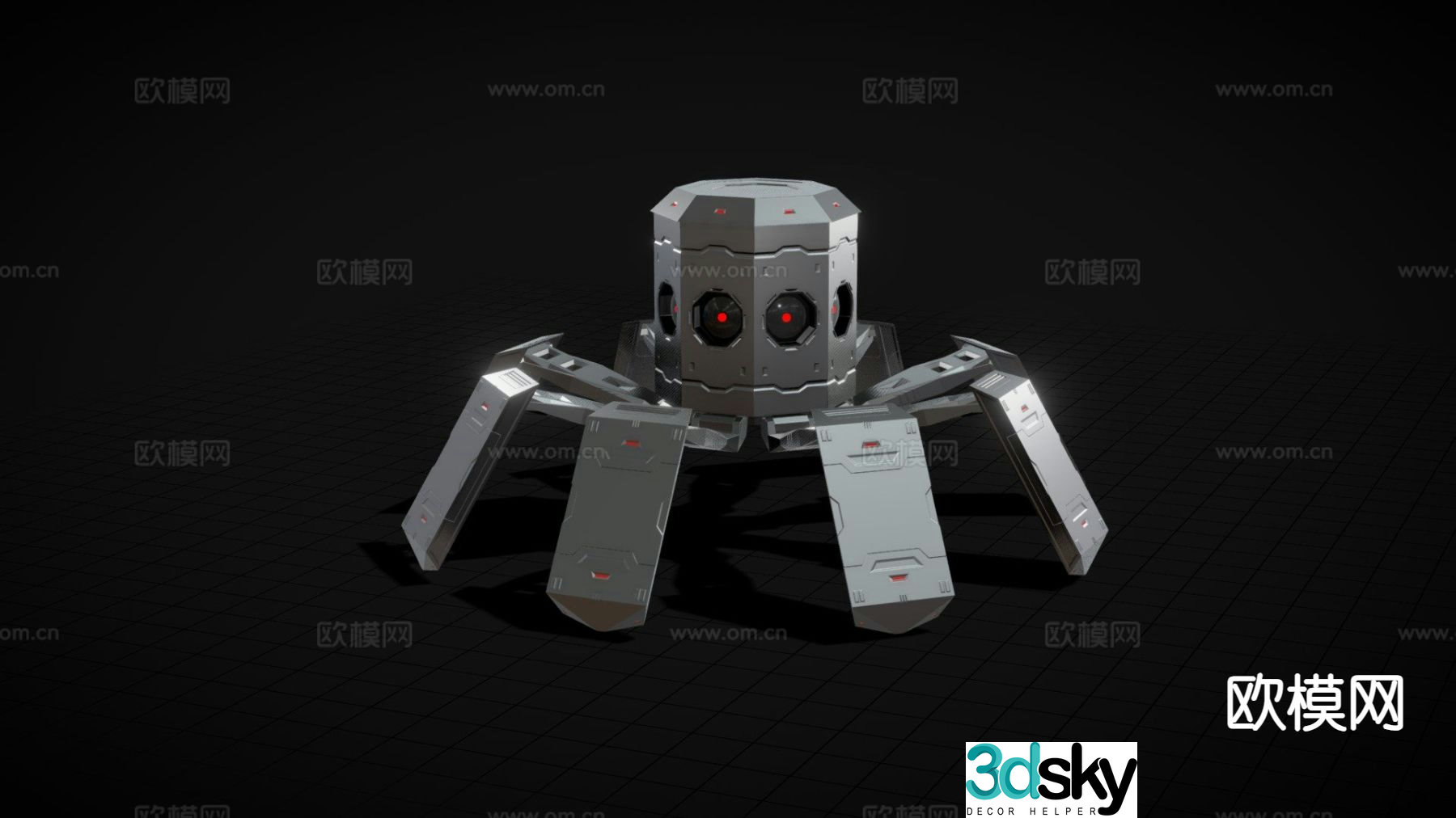 Sci-fi robot six-legged robot 3d model