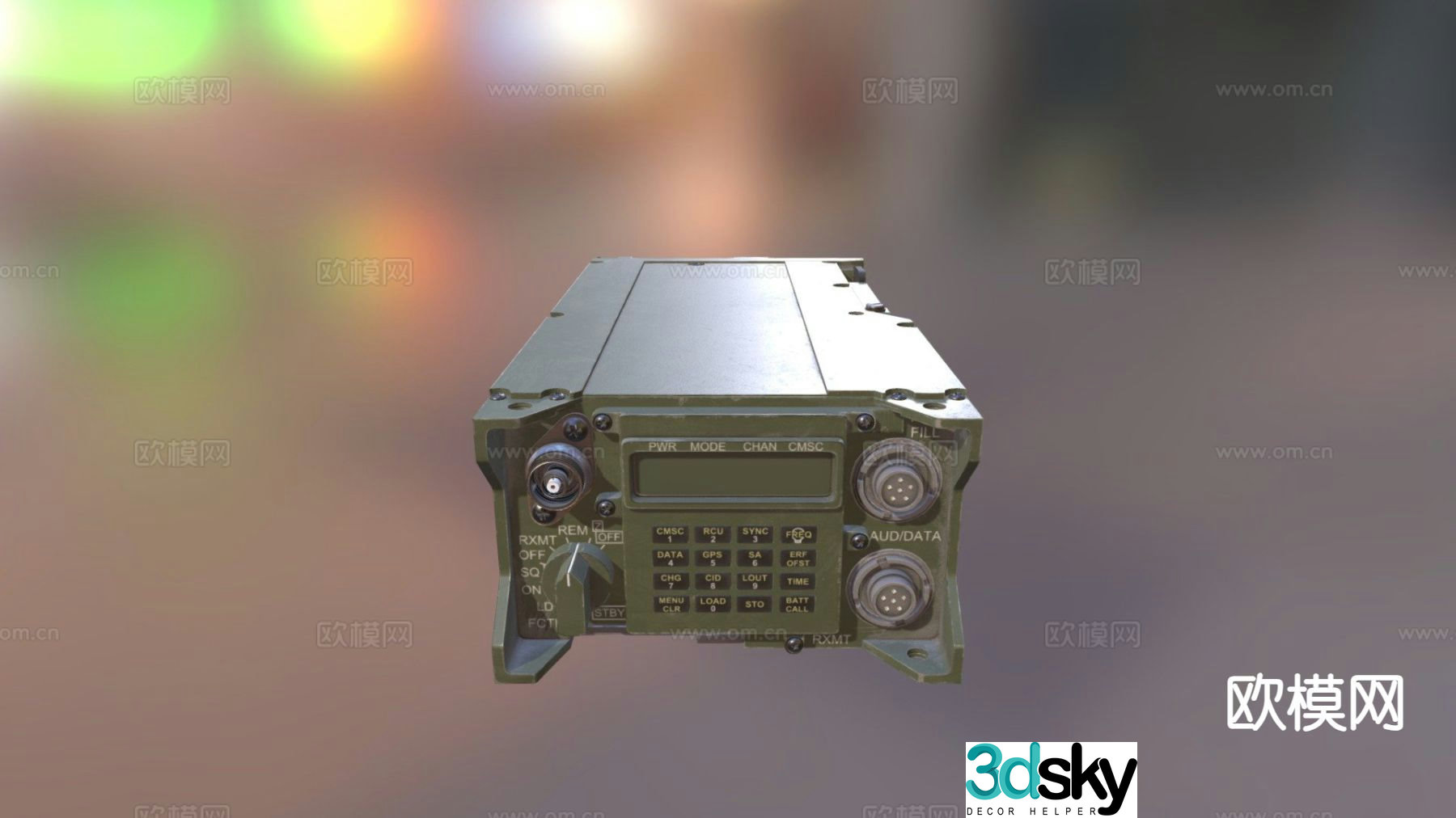 RT-1523 military radio transmitter 3d model