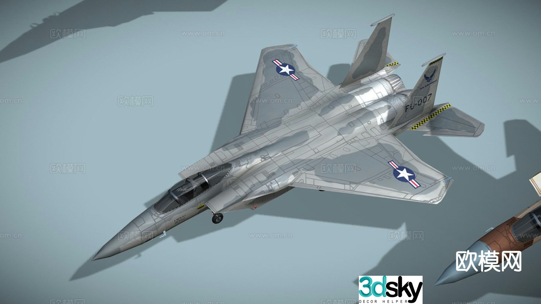 jet fighter reconnaissance plane bomber 3d model