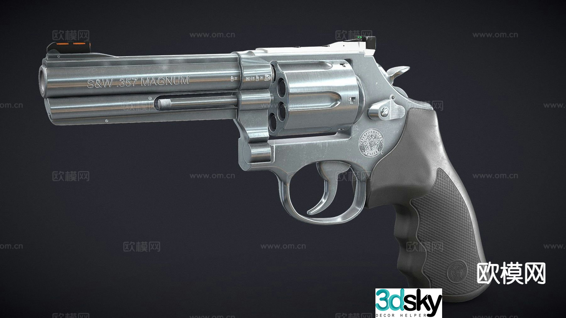 revolver 3d model