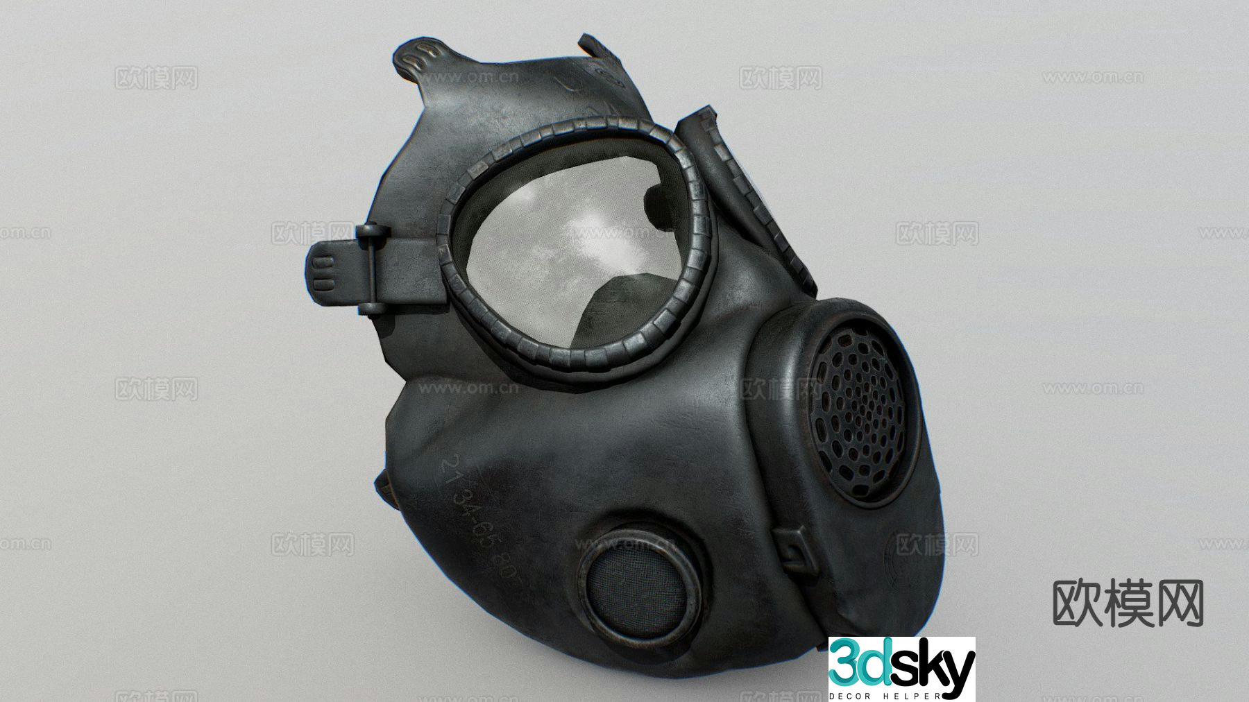 M17 gas mask 3d model
