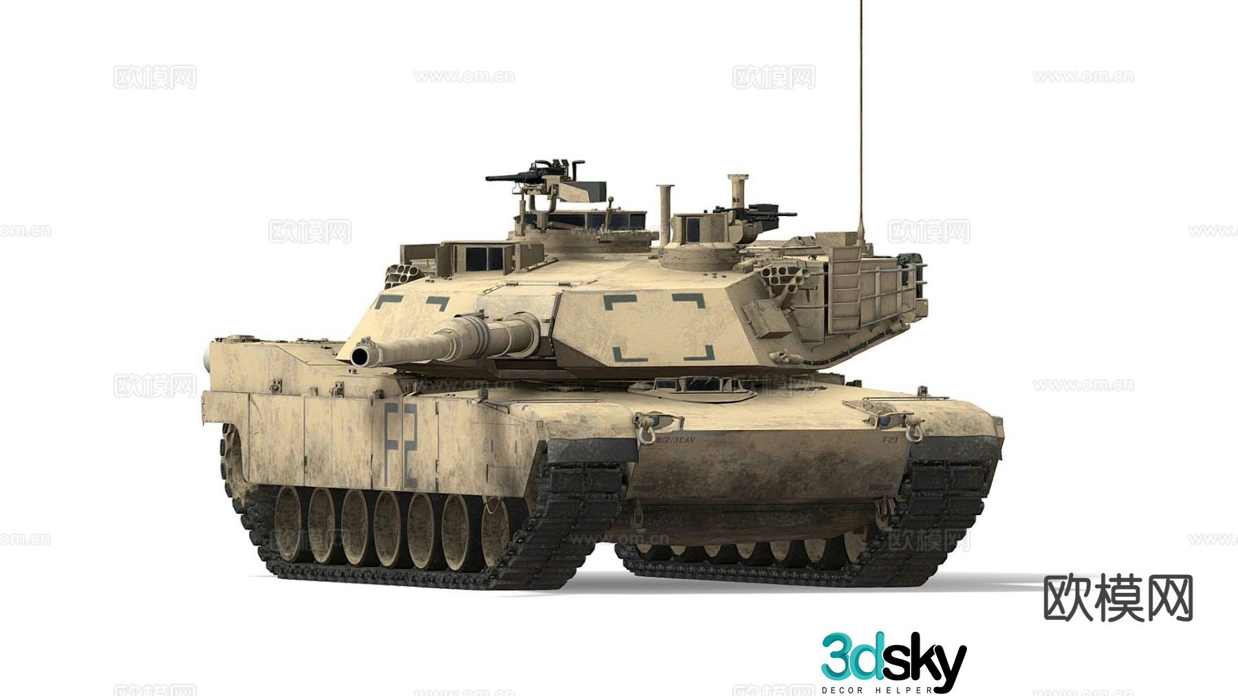 American main battle tank armored vehicle tracked vehicle 3d model