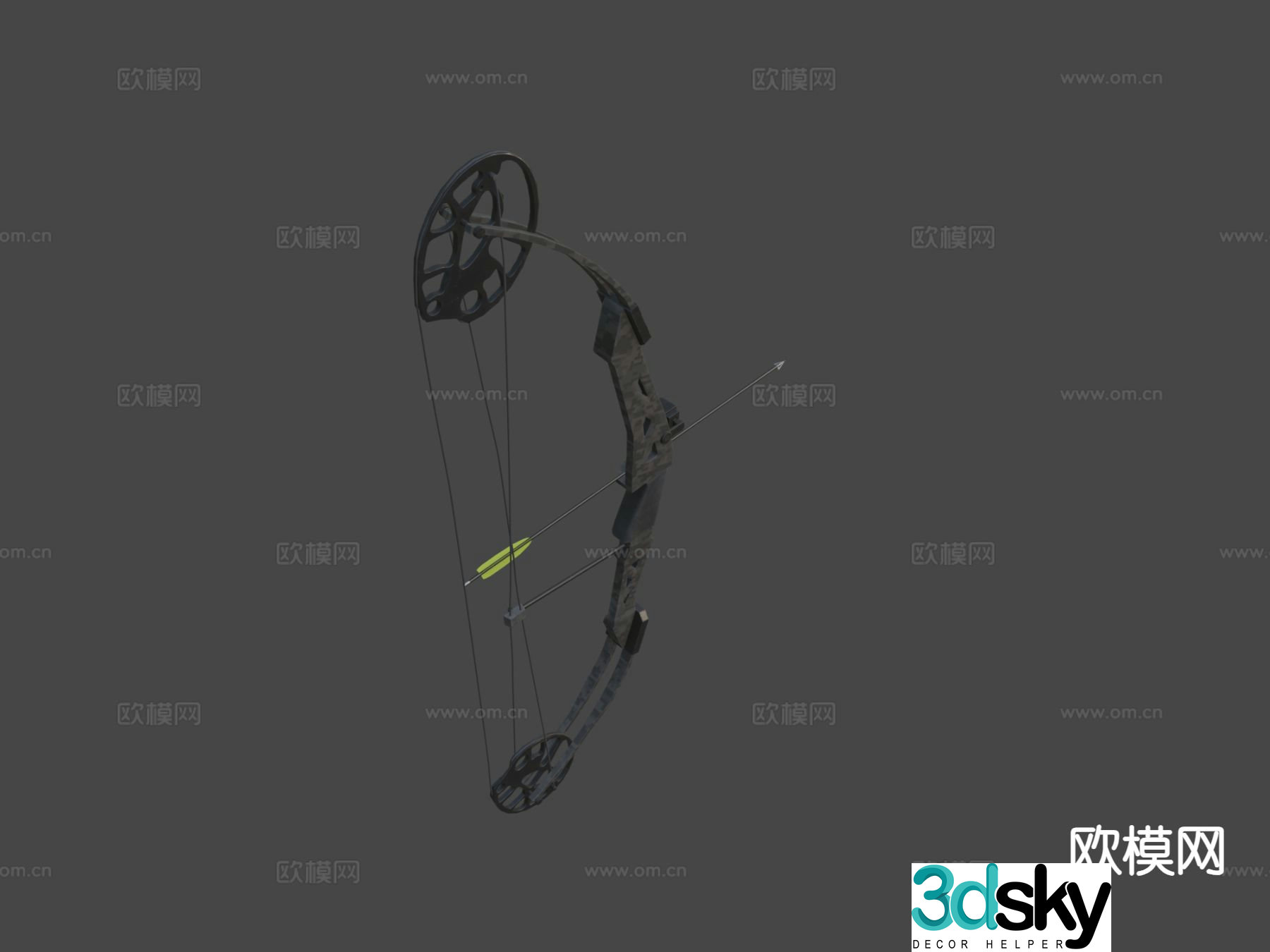 compound bow 3d model