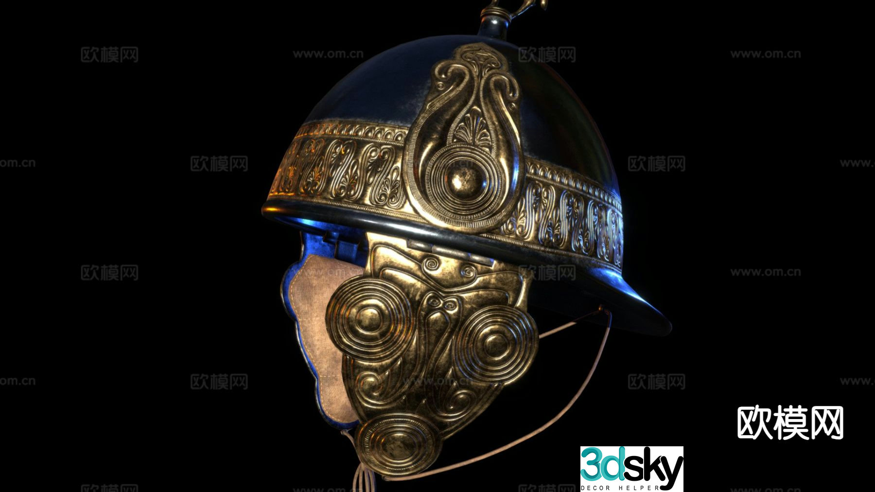 Ancient soldier helmet 3d model