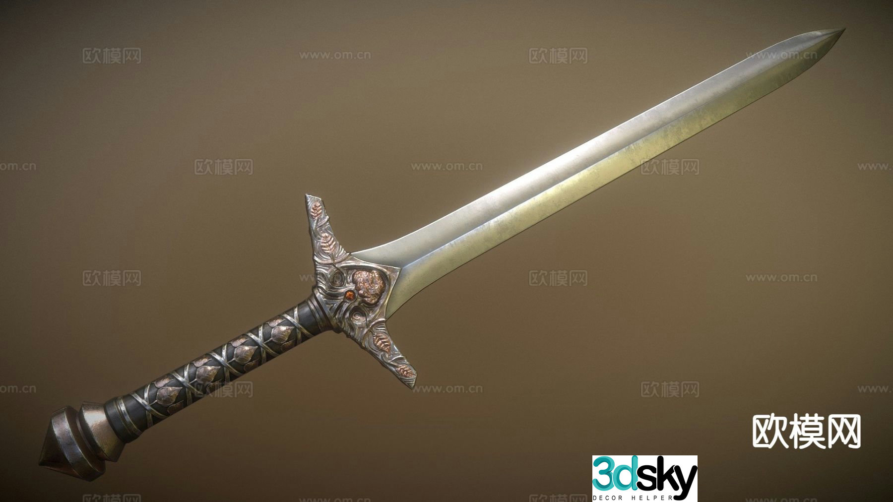 Elf Blade One-Handed Sword 3D model
