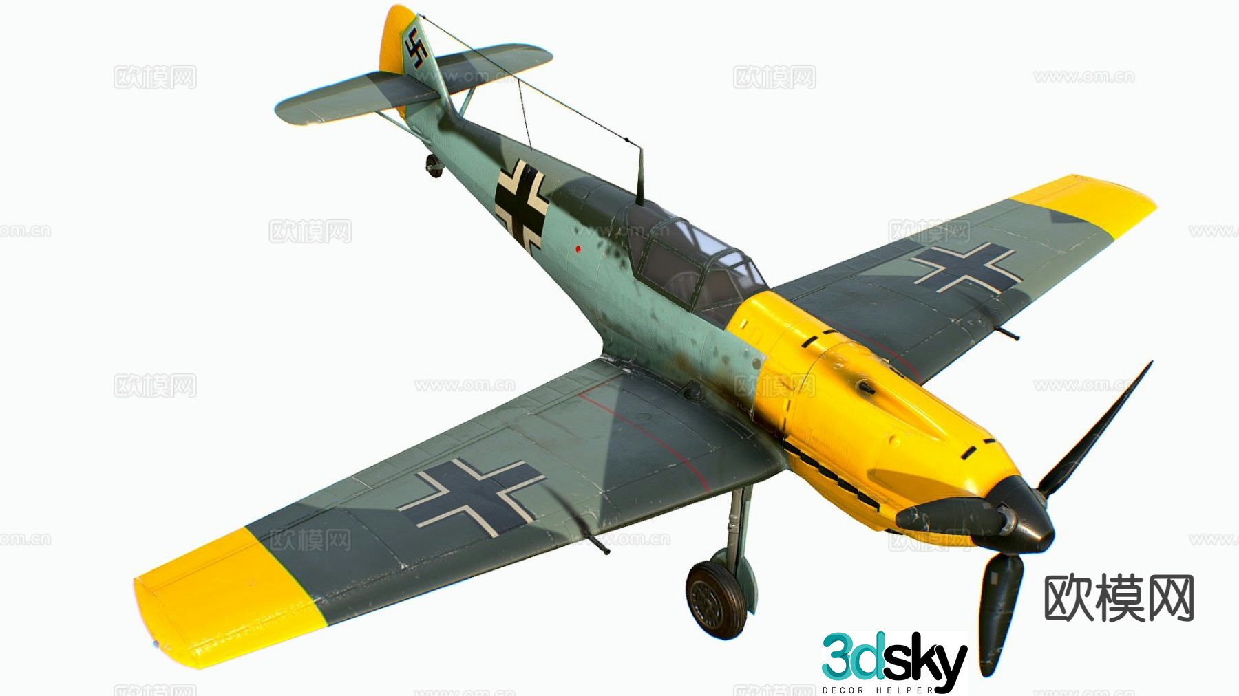 german fighter 3d model