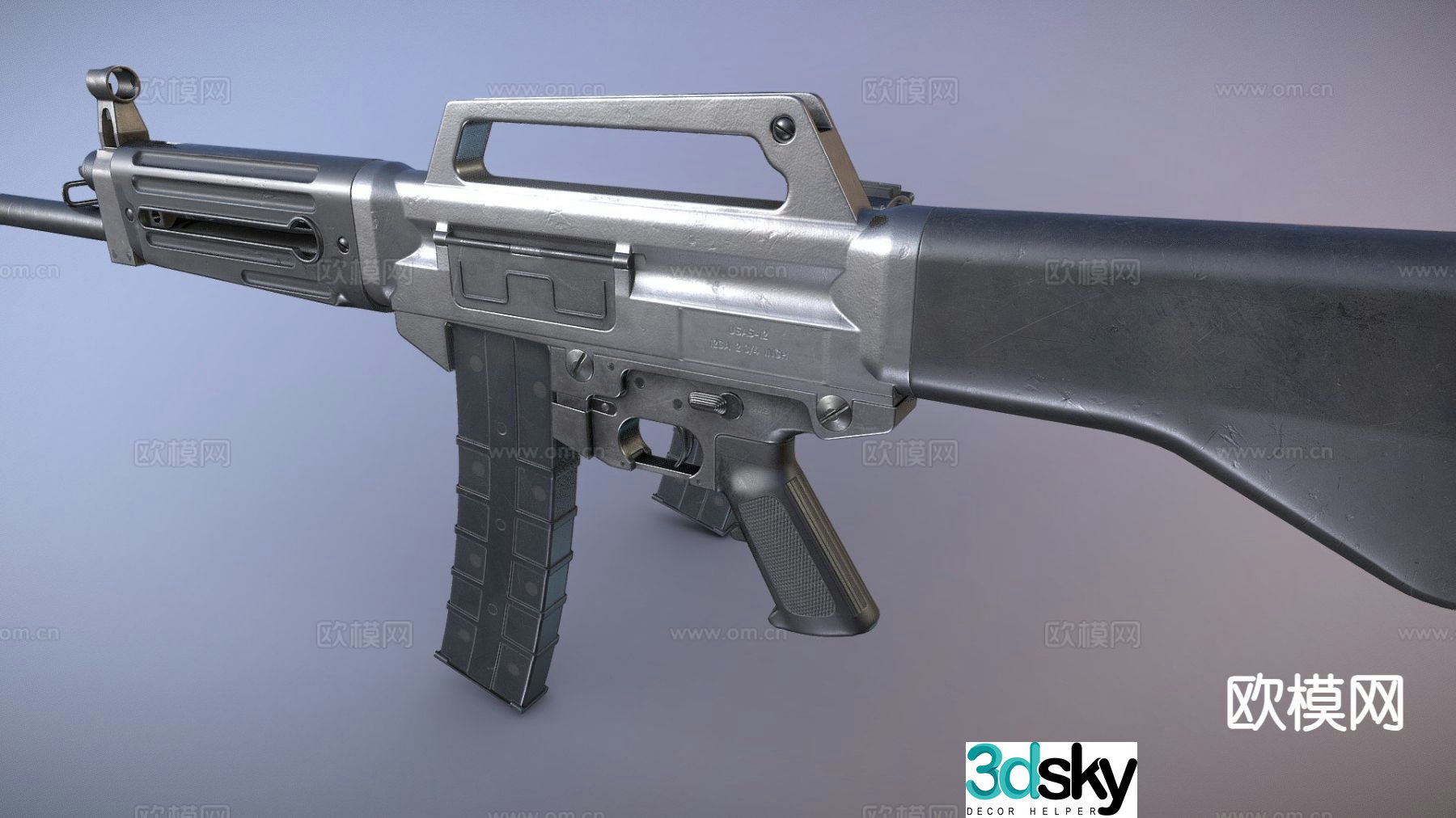 shotgun military weapon 3d model