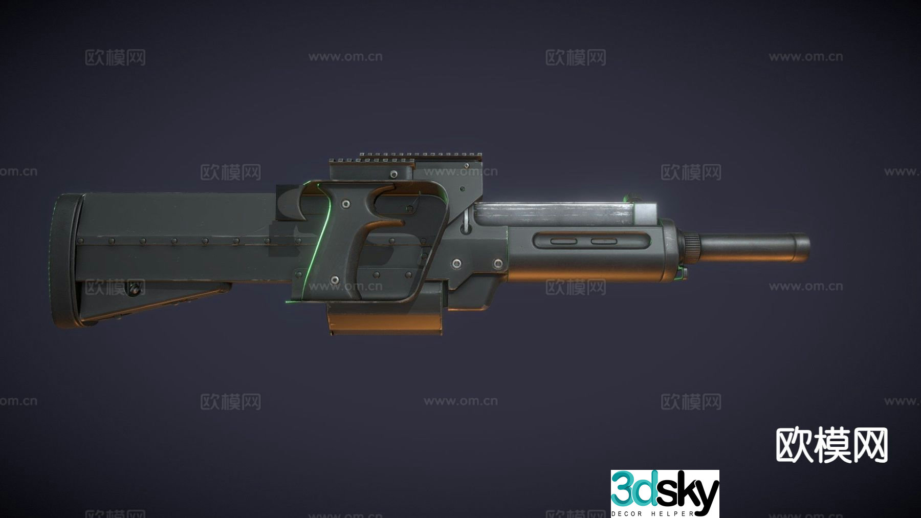 Apocalypse weapons grenade launcher 3d model