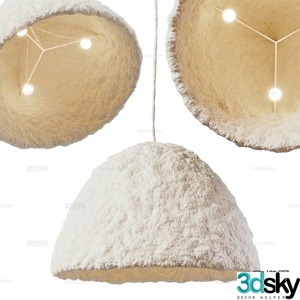 Wasabi Chandelier Texture Chandelier Restaurant Chandelier 3D Model