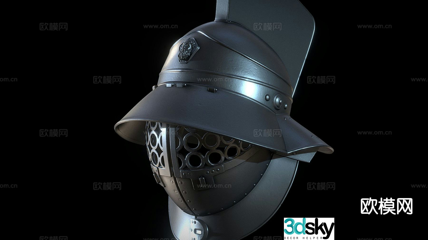 gladiator helmet 3d model